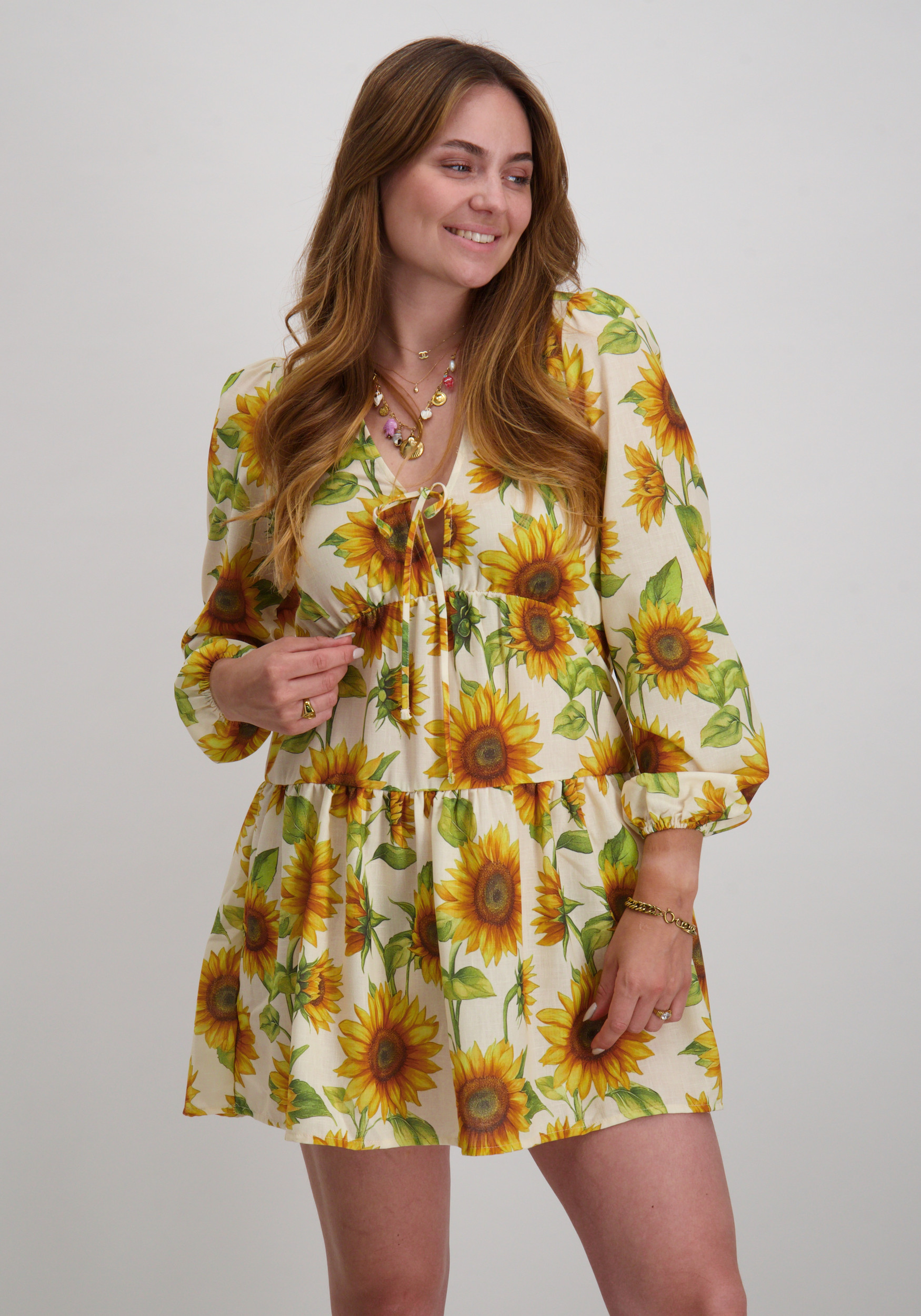 Vero moda Jurk Birdie 10325143 Beige