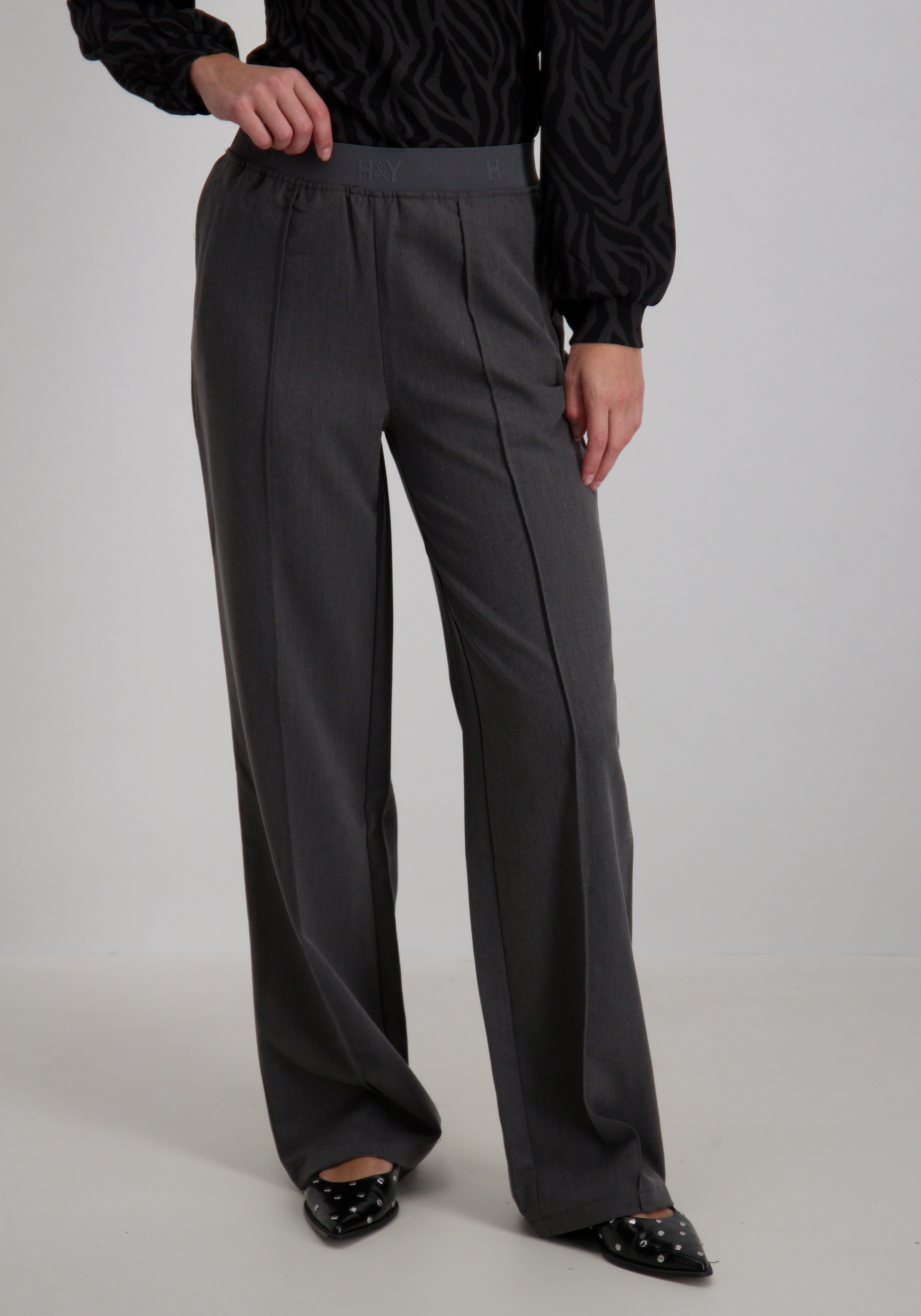 Harper & Yve Broek Viana AW25P110 Donker Grijs