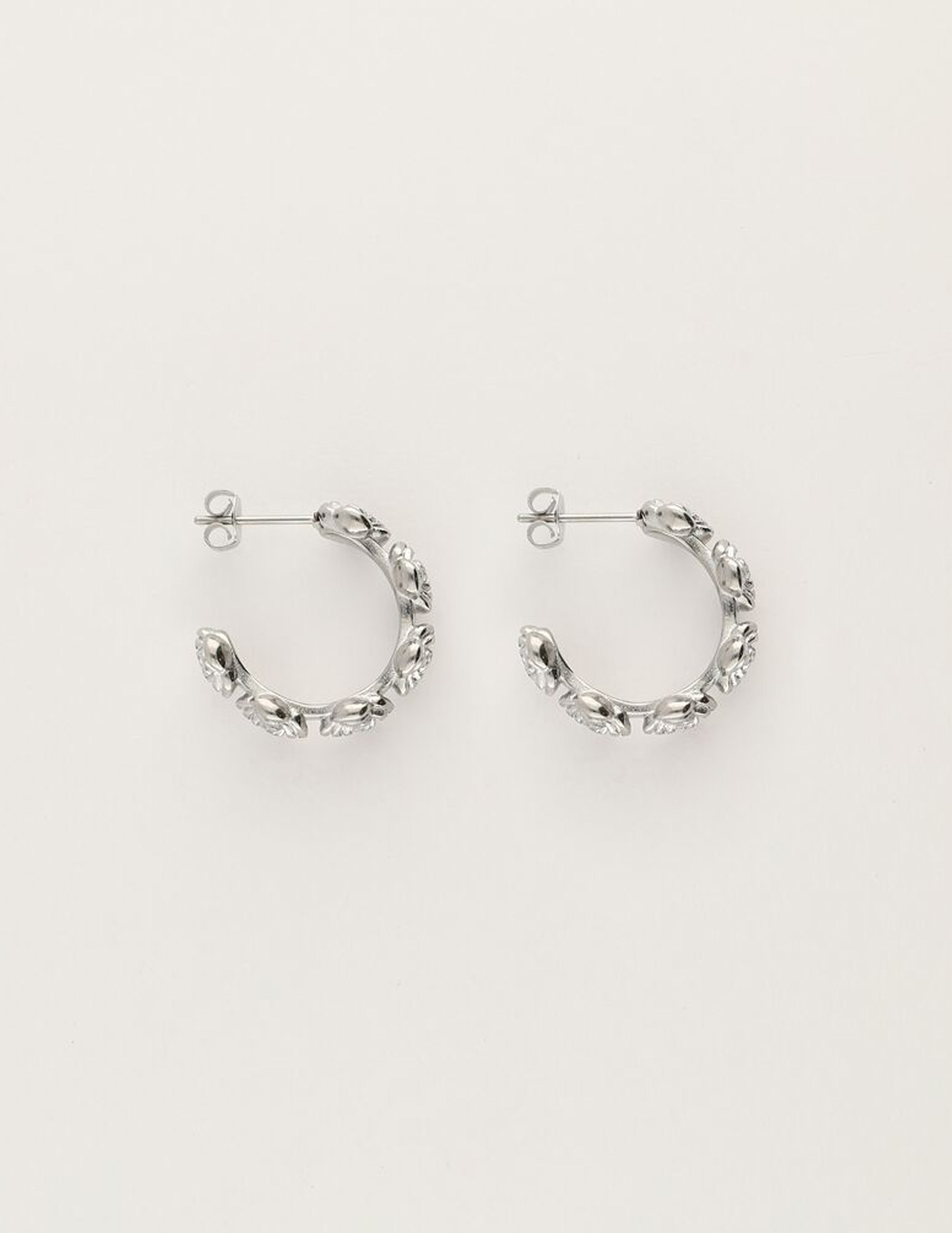 My Jewellery Vintage oorringen met rozen MJ11266 Zilver