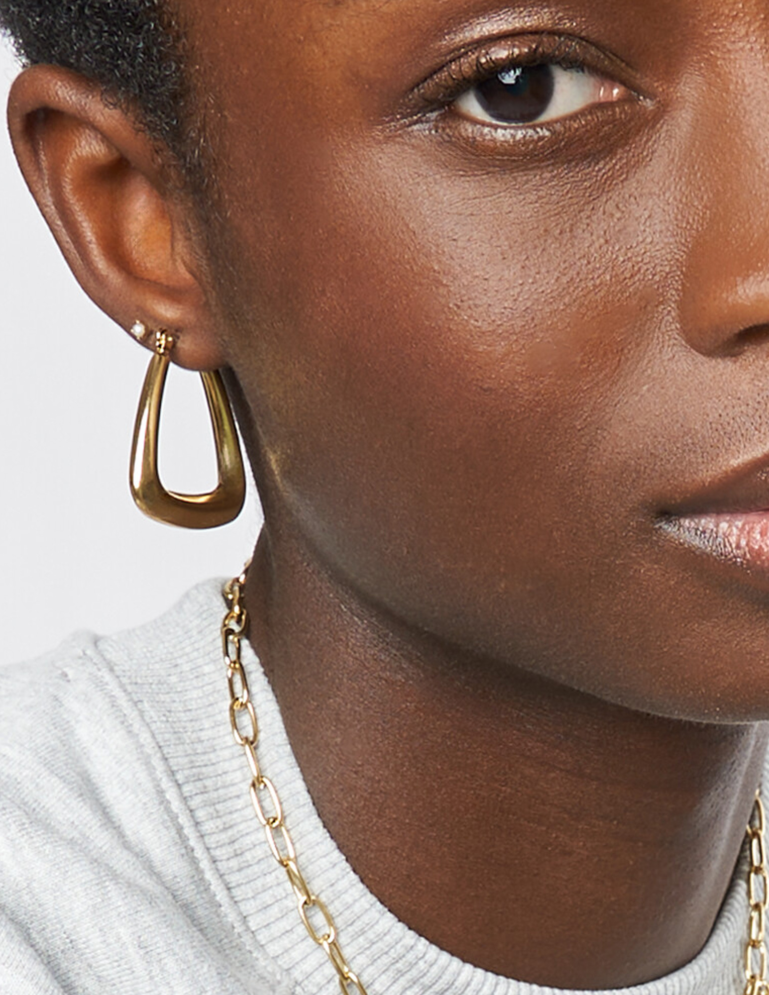 My Jewellery Bold oorbellen triangel MJ14173 Goud