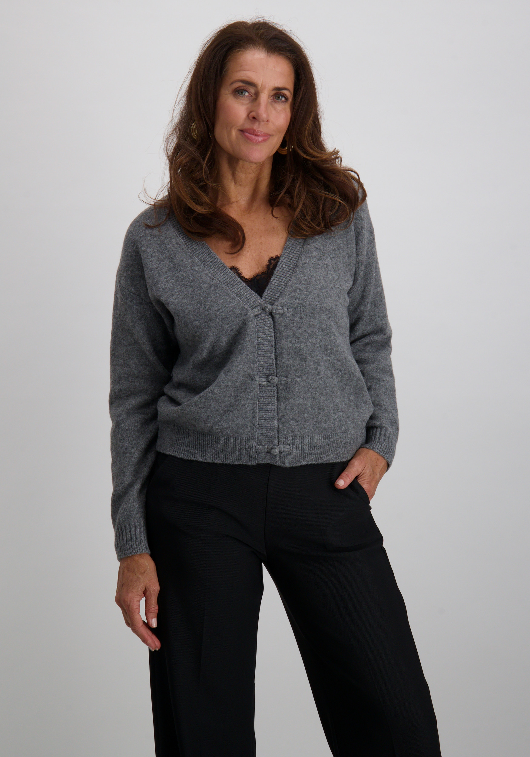 Ichi Vest Dasila 20124215 Donker Grijs