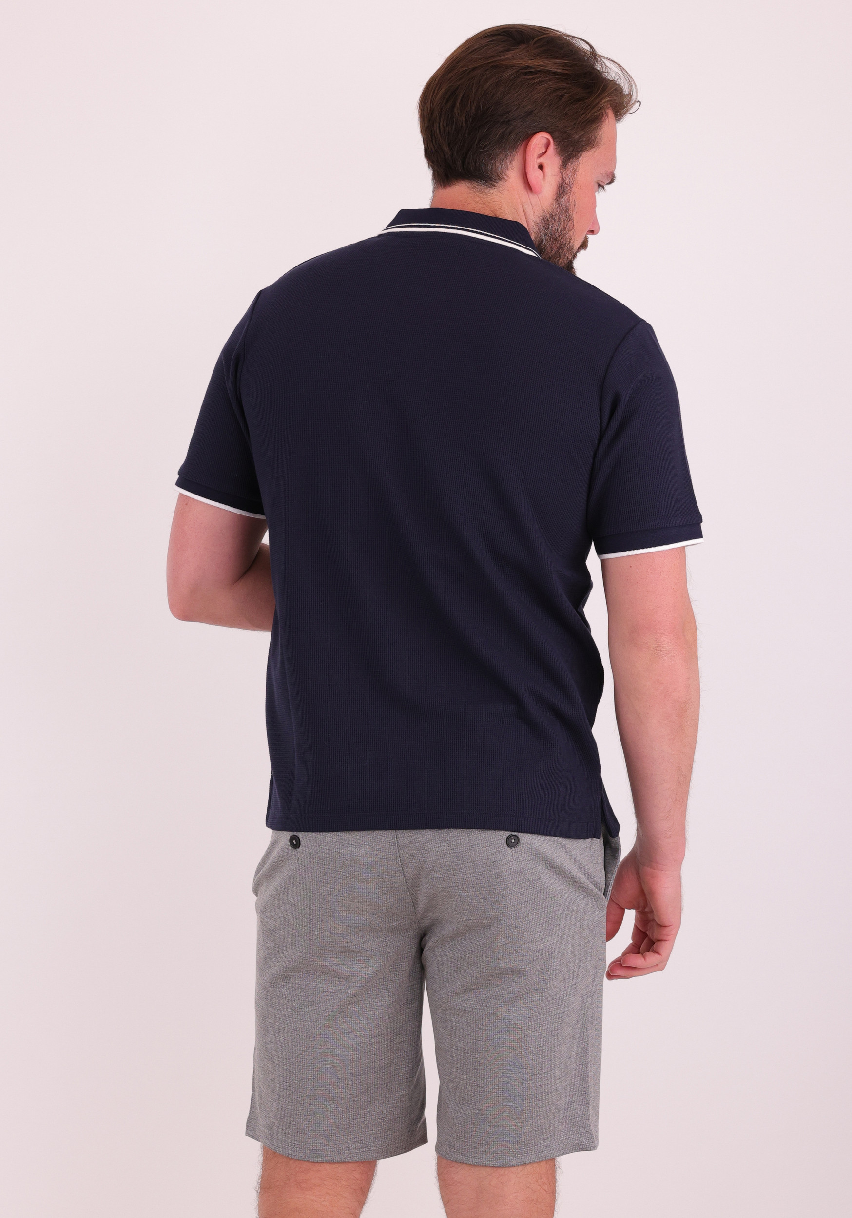 JACK & JONES Polo Austin 12268130 Donker blauw