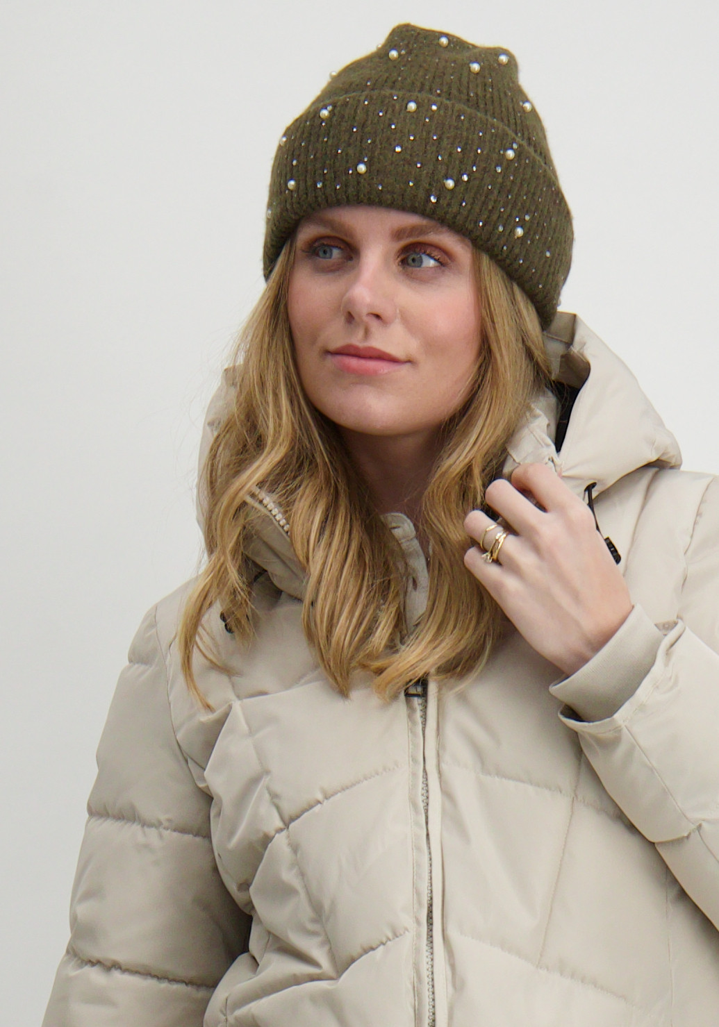 Vila Beanie Summer 14099942 Donker groen