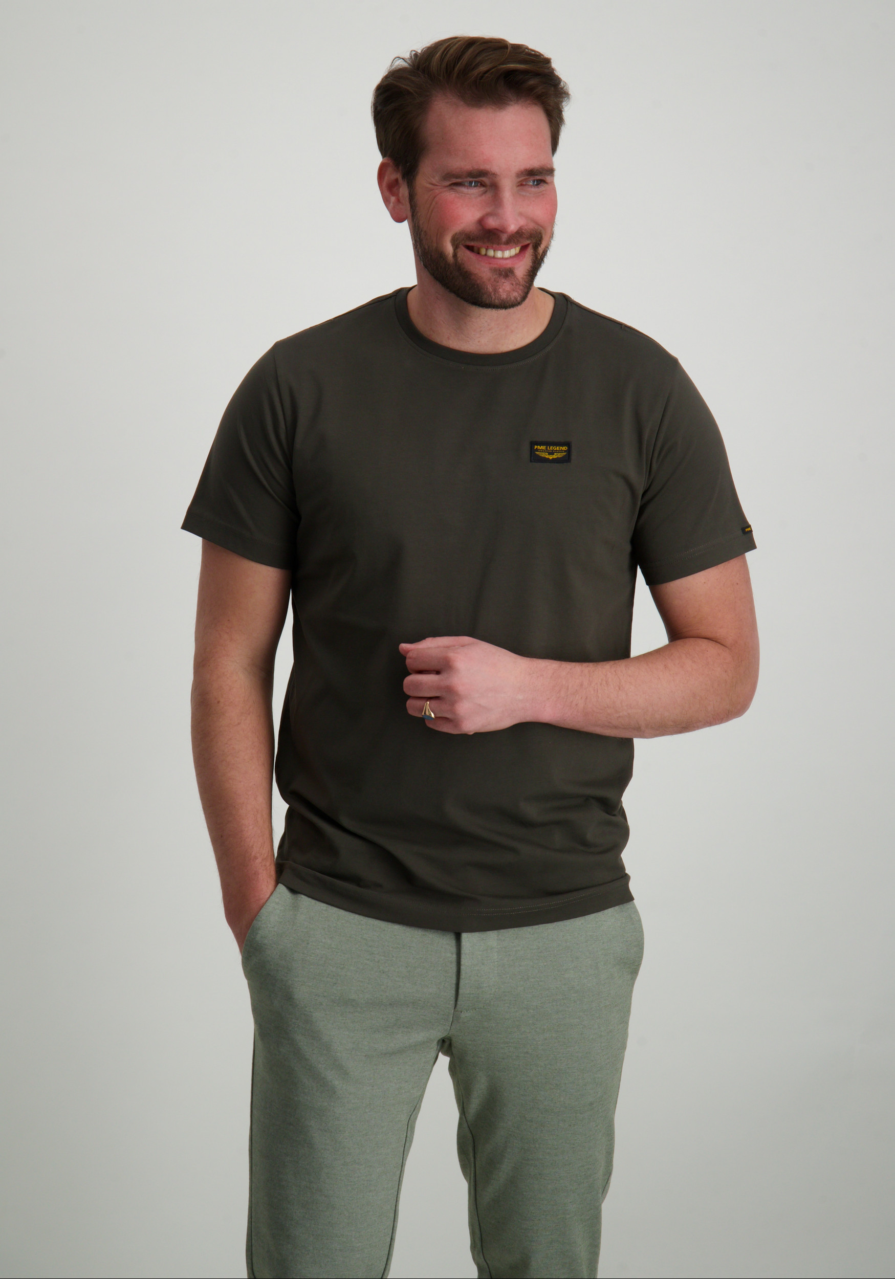 PME Legend T-shirt Guyver PTSS0000555 Leger Groen