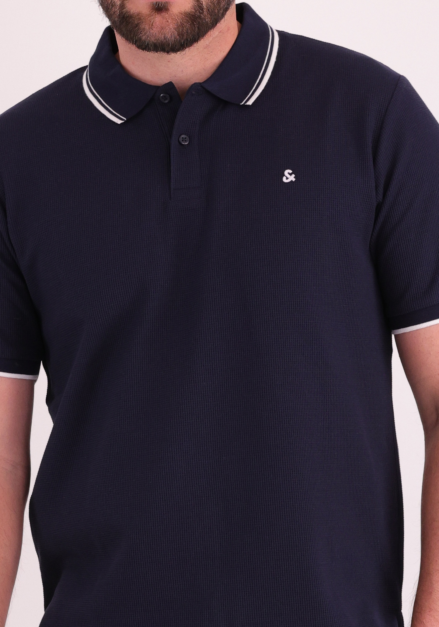 JACK & JONES Polo Austin 12268130 Donker blauw
