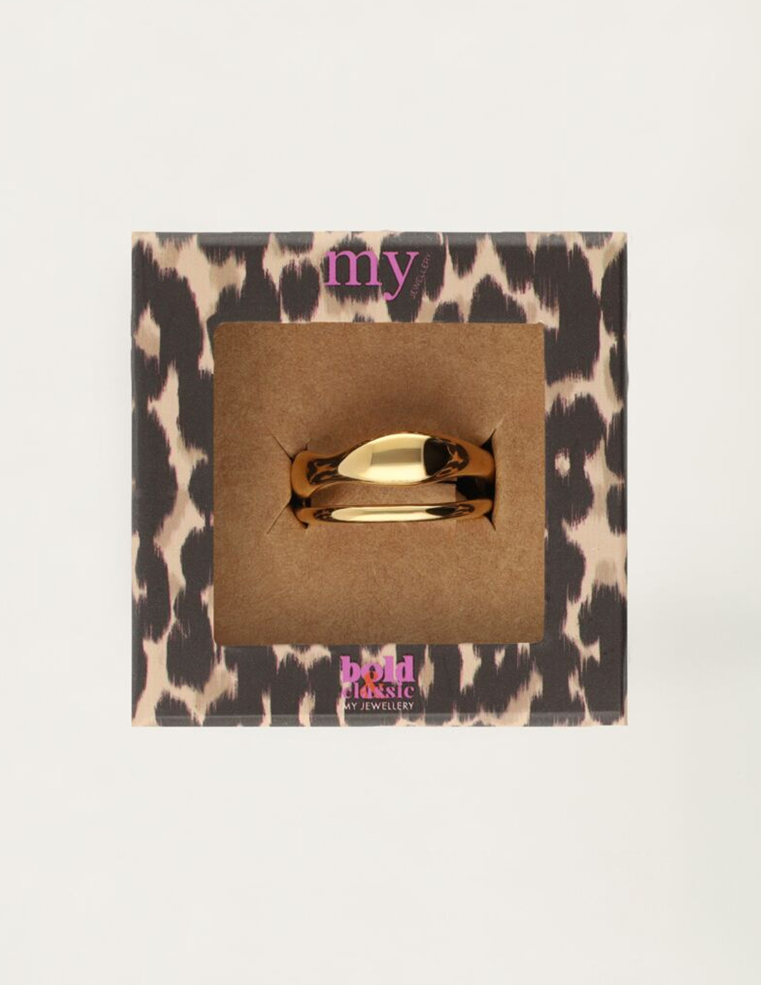 My Jewellery Bold dubbele ring met organische vorm MJ11537 Goud