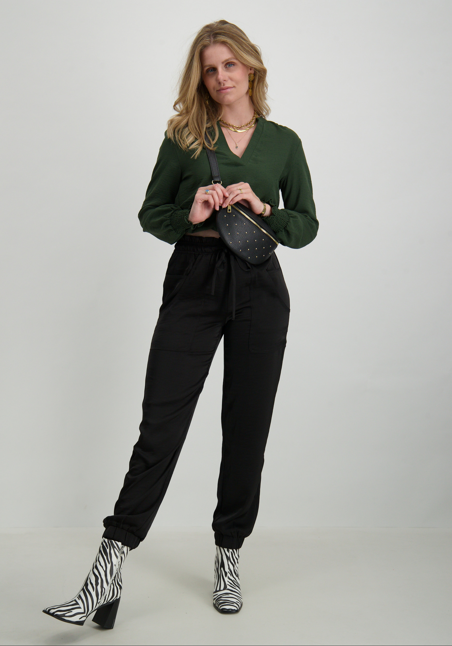 Only Blouse Mette 15284309 Donker groen