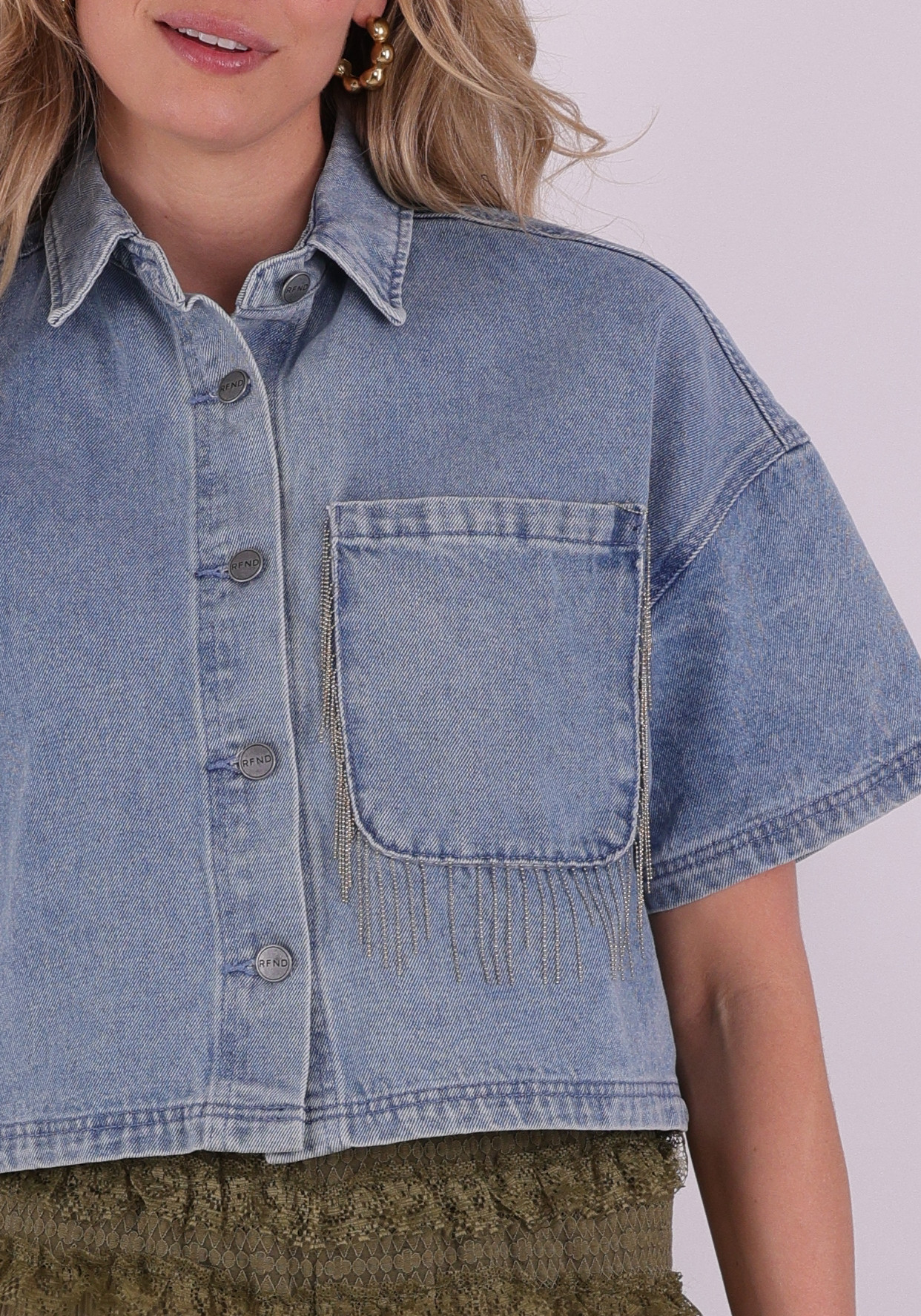 Refined Department Blouse Adeline R2603971930 Licht blauw