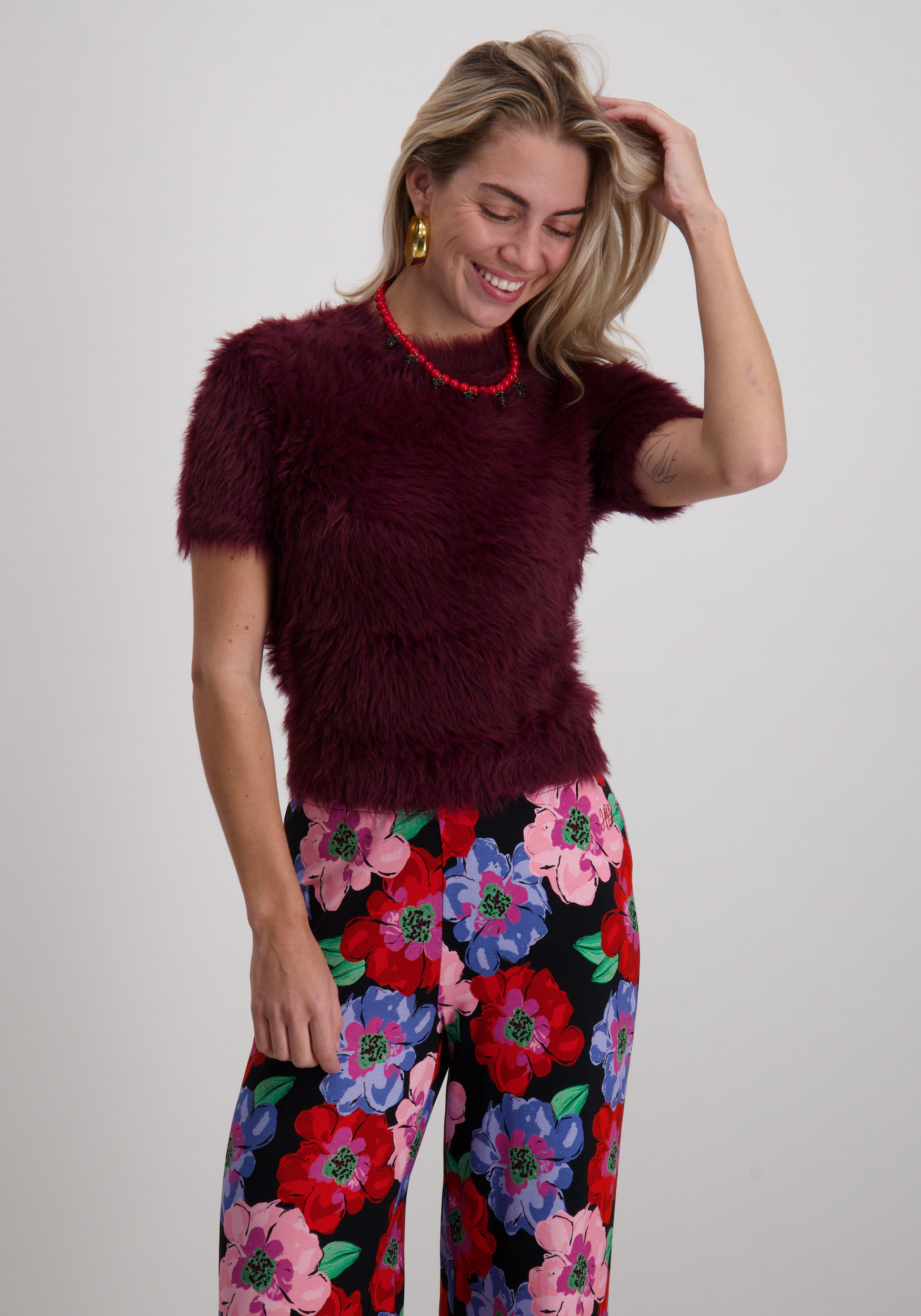 Vero moda Trui Fluffy 10336640 Bordeaux