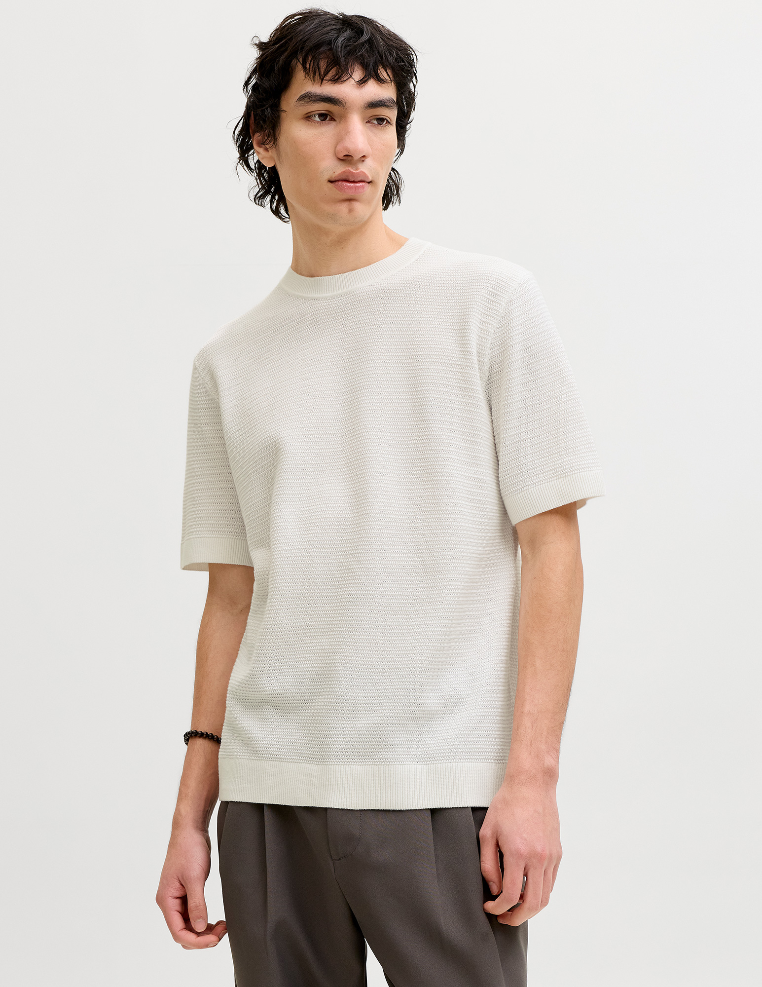 JACK & JONES Trui Riley 12292035 Wolwit-ecru