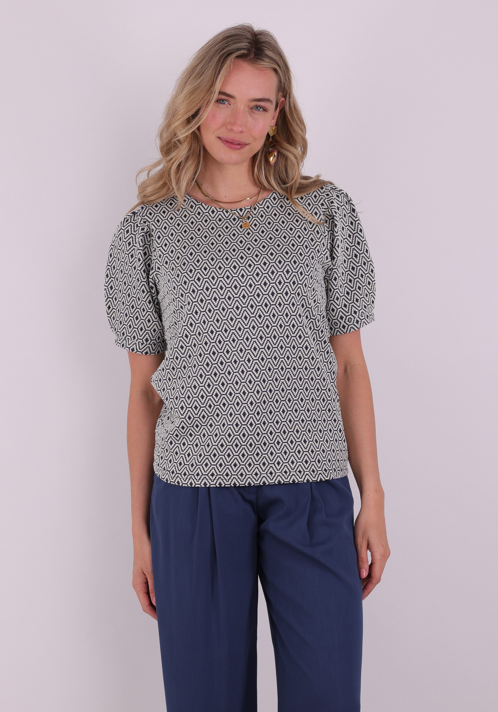 Geisha Top jacquard 62056-21 Wolwit-ecru