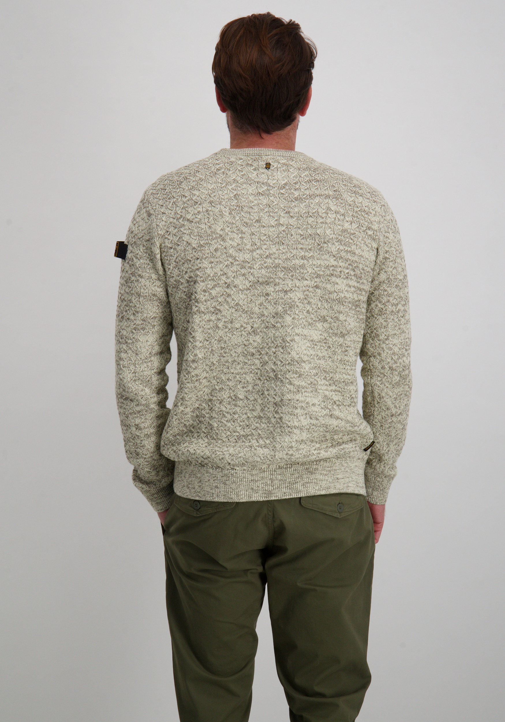 PME Legend Trui Mouline structure PKW2510304 Ecru