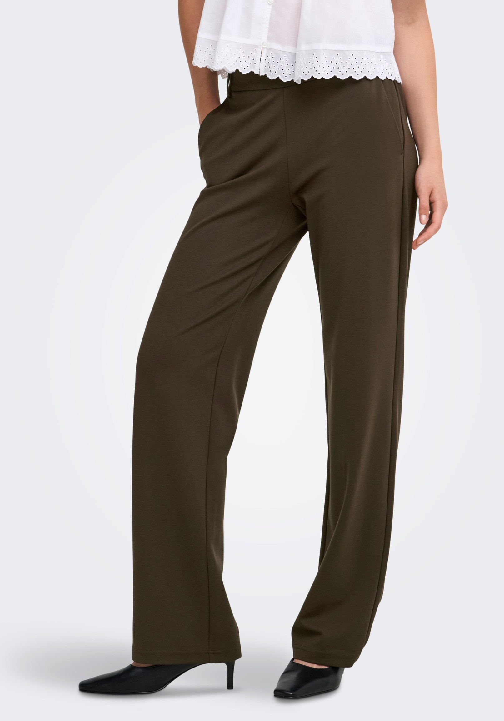 ONLY Broek Poptrash 15341829 Donker bruin