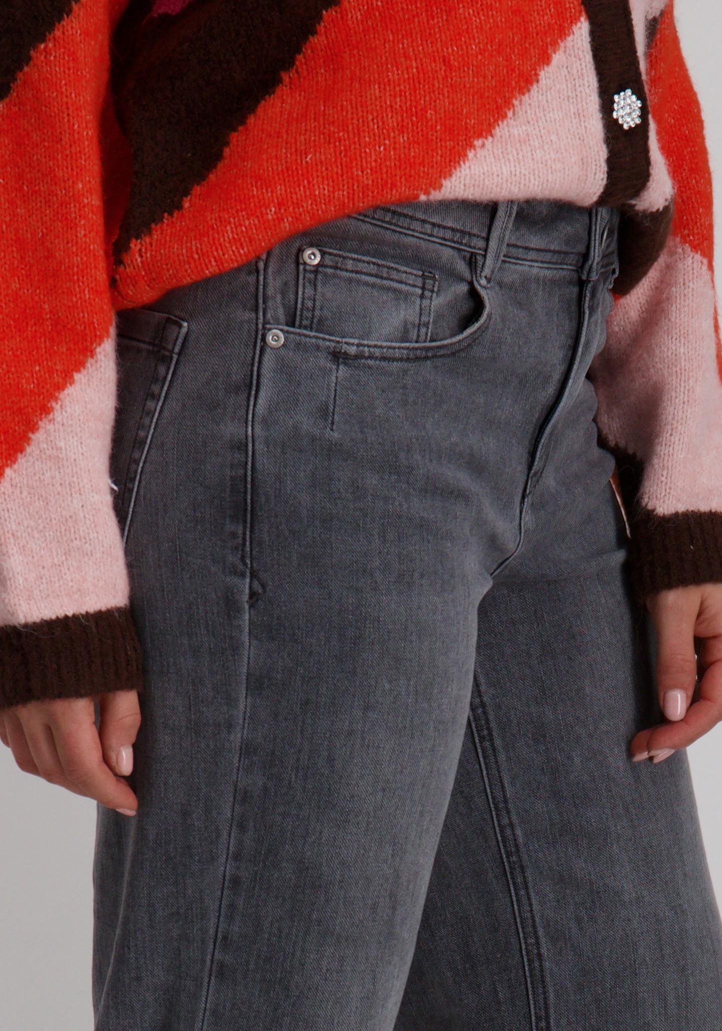 Red Button Jeans Colette SRB4635 Midden grijs