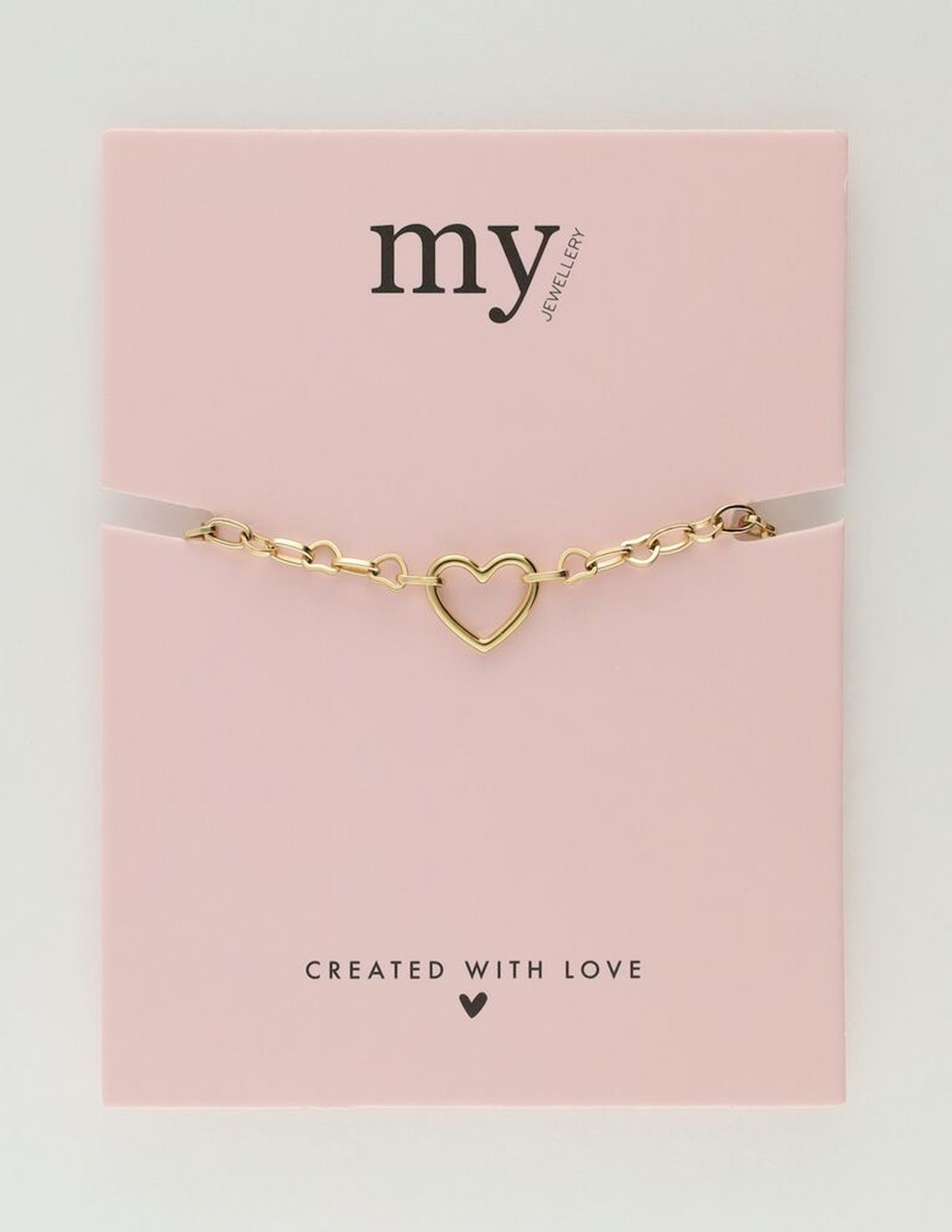 My Jewellery Armband met klein open hart MJ09695 Goud