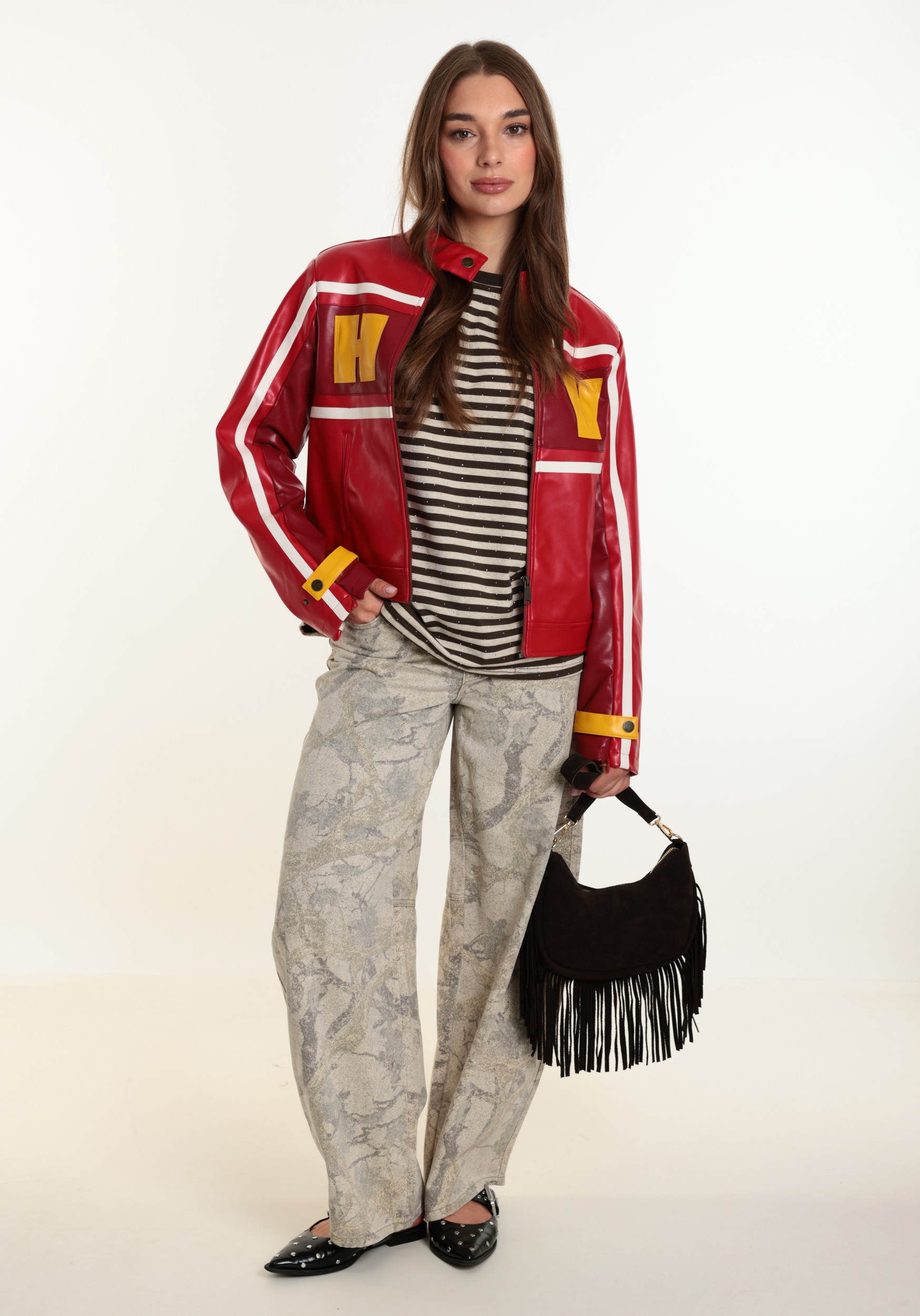 BELIEVE Tas Fringe Fantasy RL-1018 Donker bruin