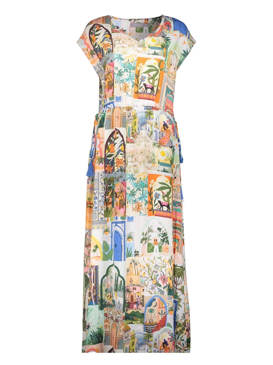 Geisha Jurk all-over print 67399-20 Licht groen