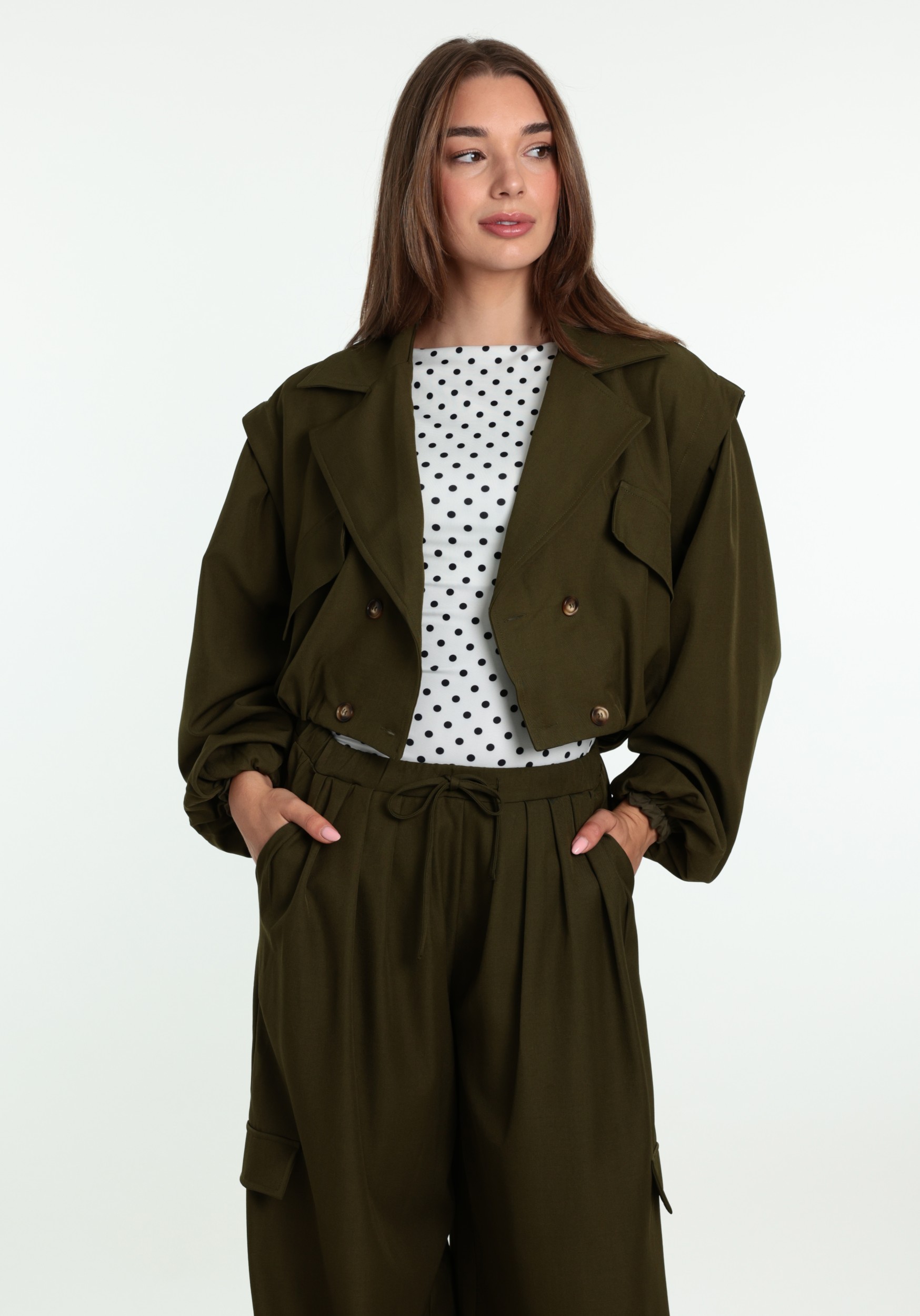 Refined Department Trenchcoat Laya R2608450053 Groen