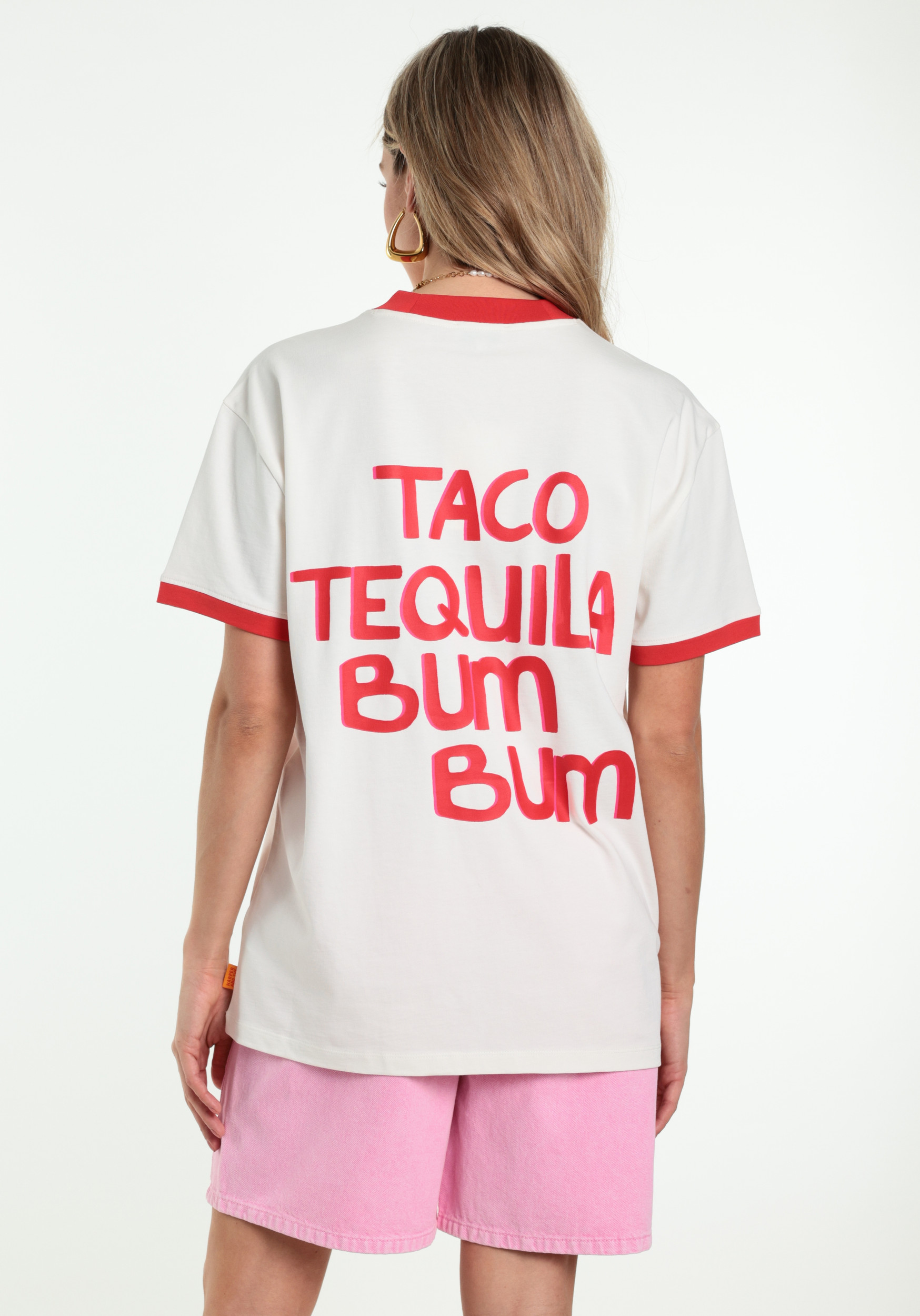 Harper & Yve T-shirt Bum Bum HS6Y300 Wolwit-ecru