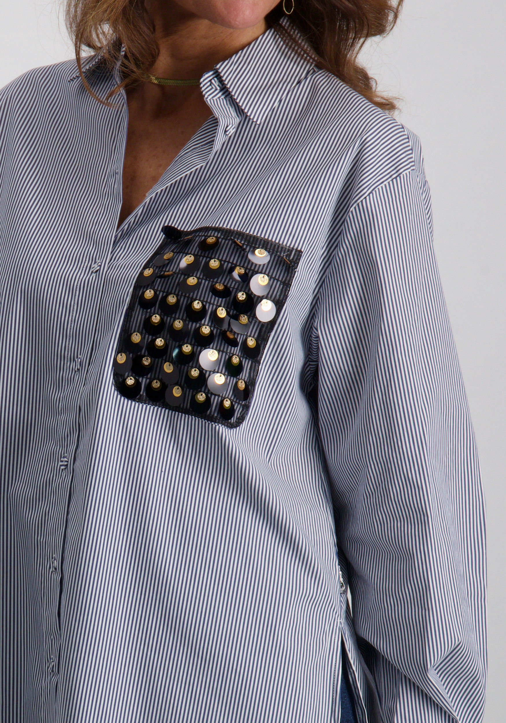 Jansen Amsterdam Blouse GOLDIE W25 Donker blauw