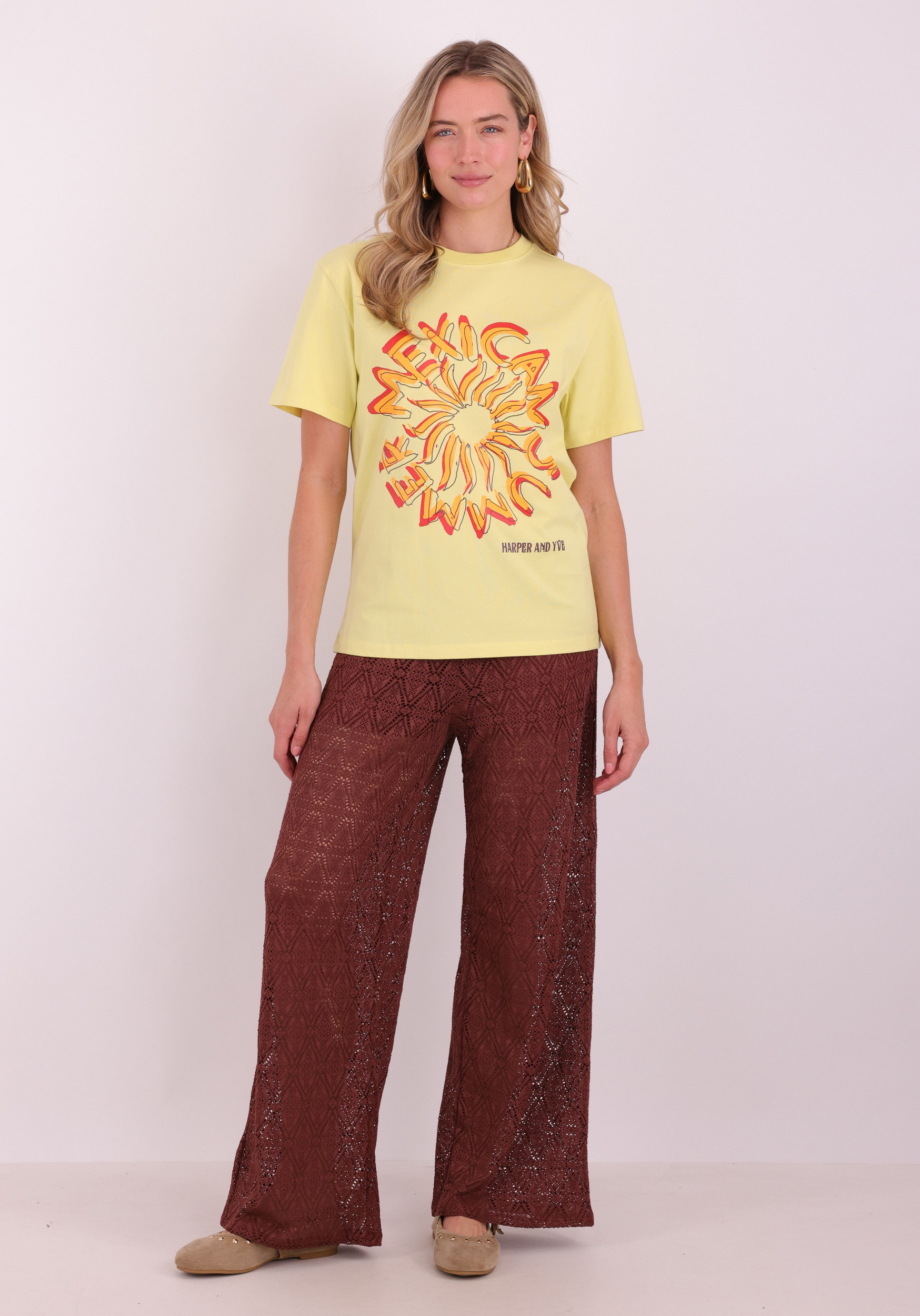 Harper & Yve T-shirt Mexicansun HS6Y308 Geel