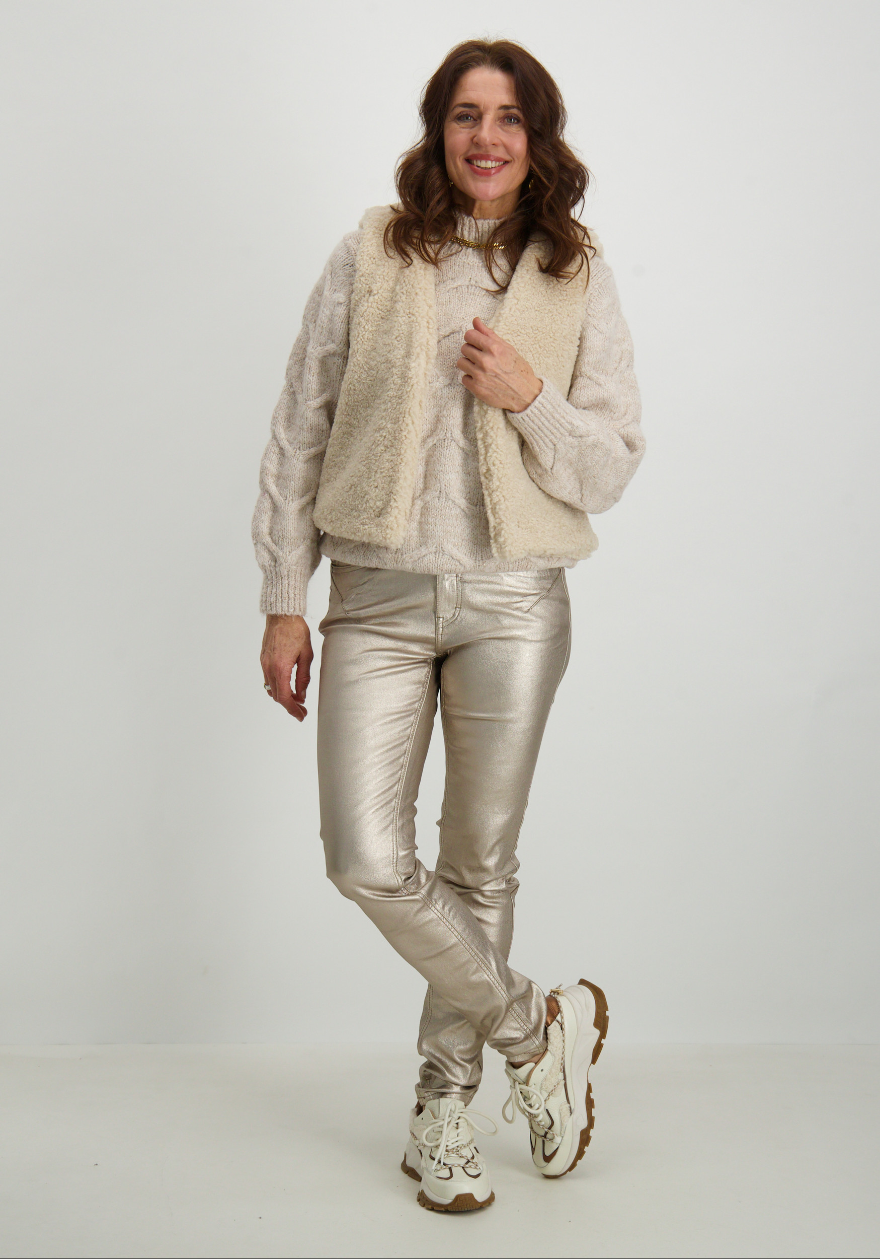 Geisha Jeans coated 41813-10 Goud