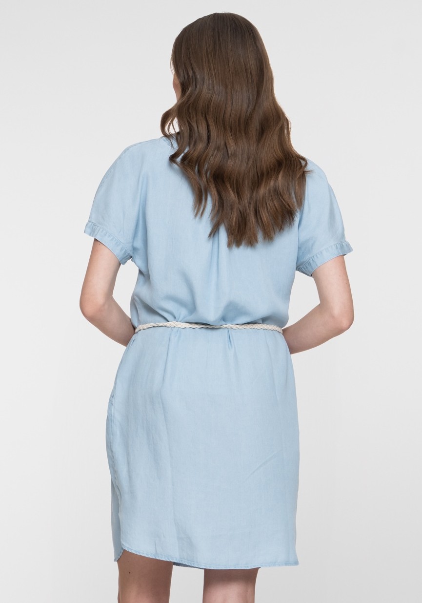 Geisha Jurk denim 67301-10 Licht blauw