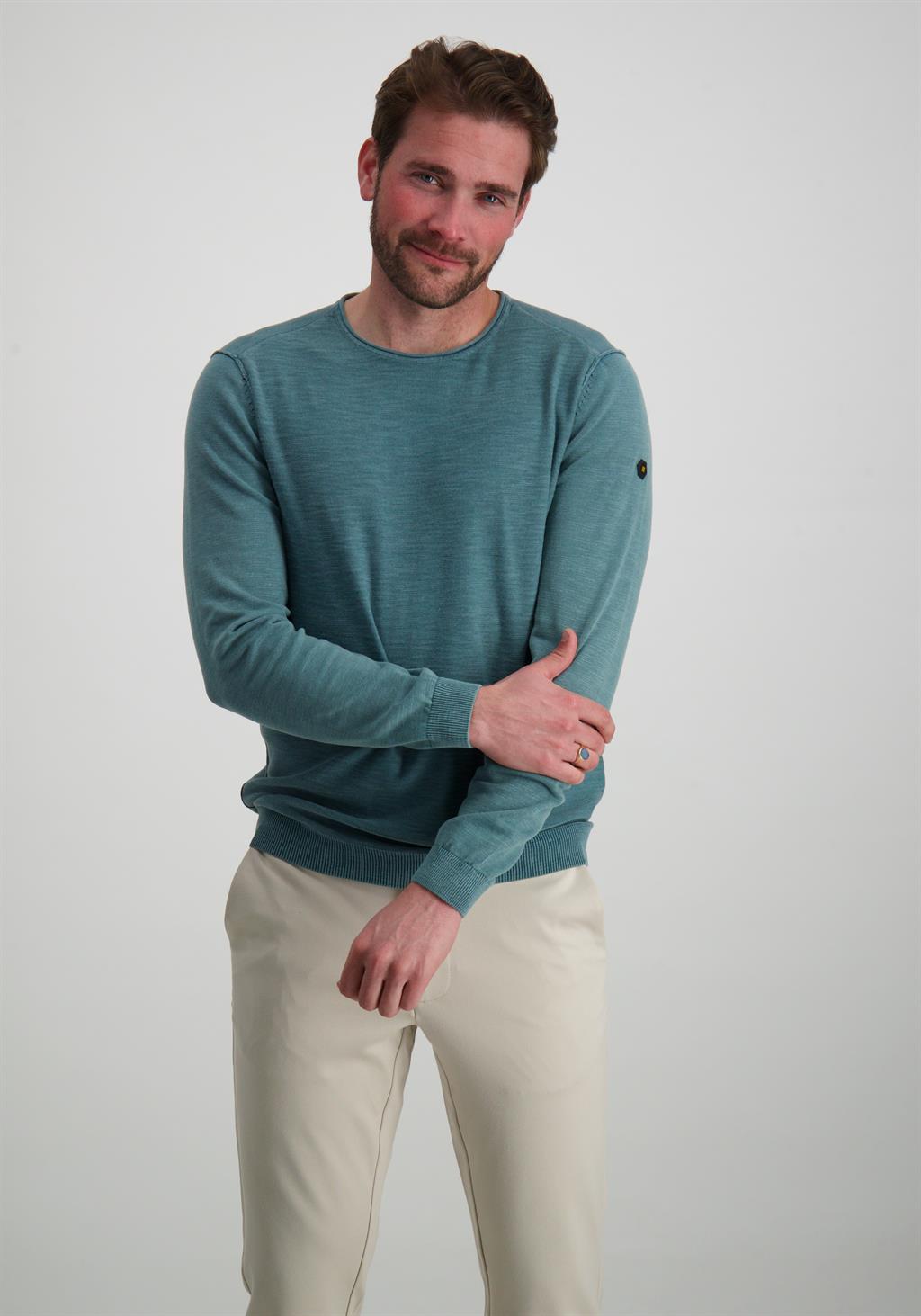 No Excess Trui fijn gebreid 23210103SN Blauw