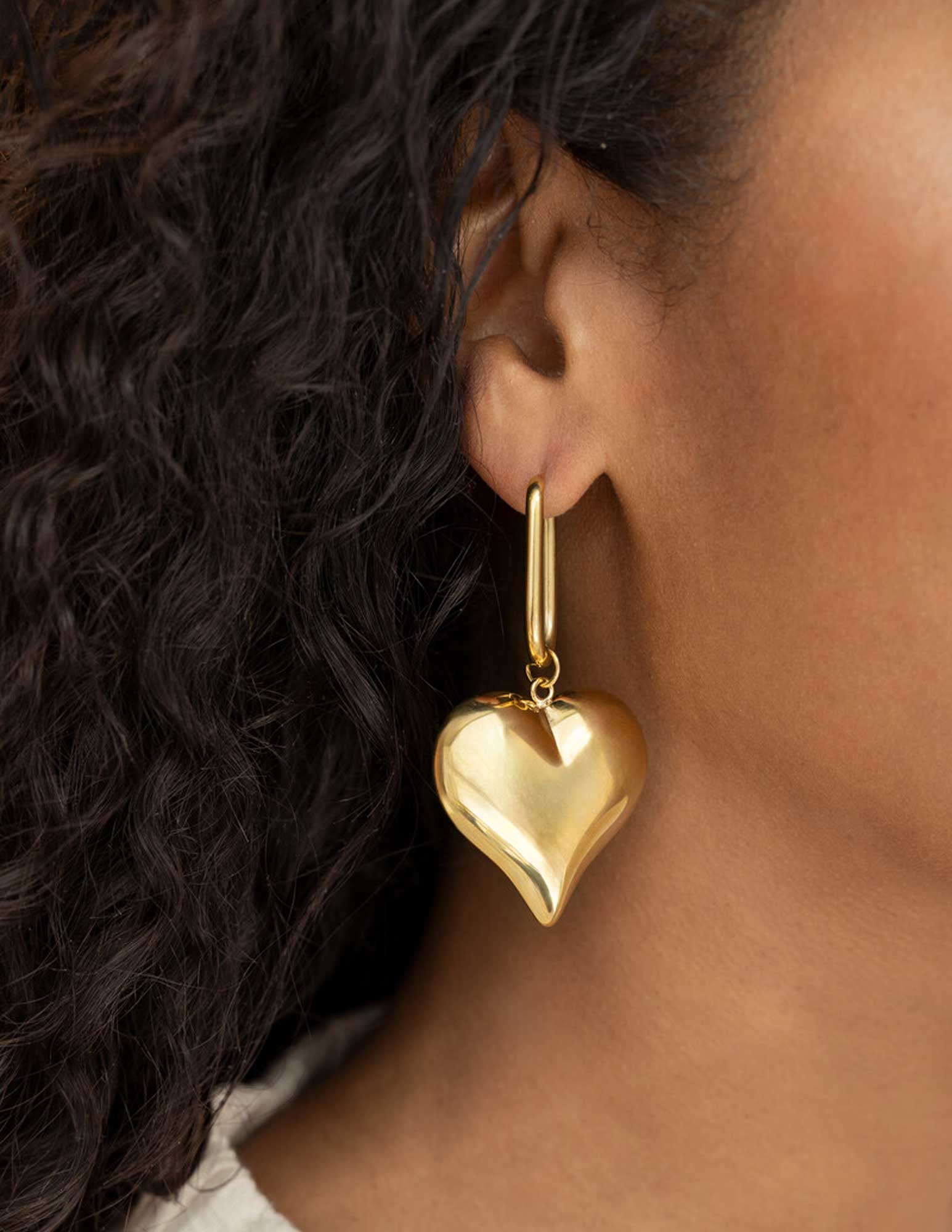 My Jewellery Square hoop heart oorbellen MJ13052 Zilver