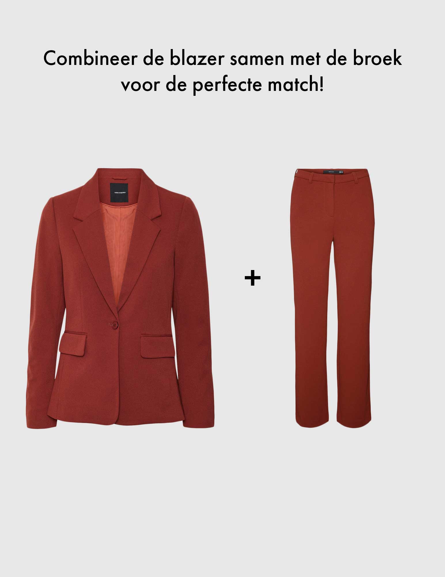 Vero moda Blazer Zamira 10307224 Steenrood