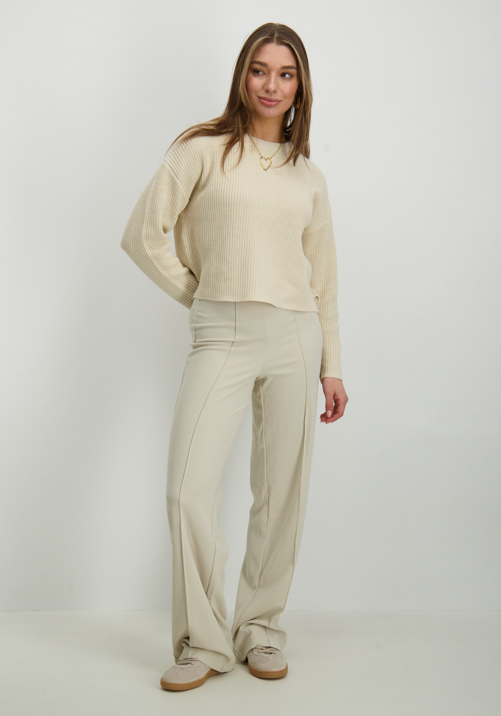 Vero moda Broek Becky 10257168 Beige