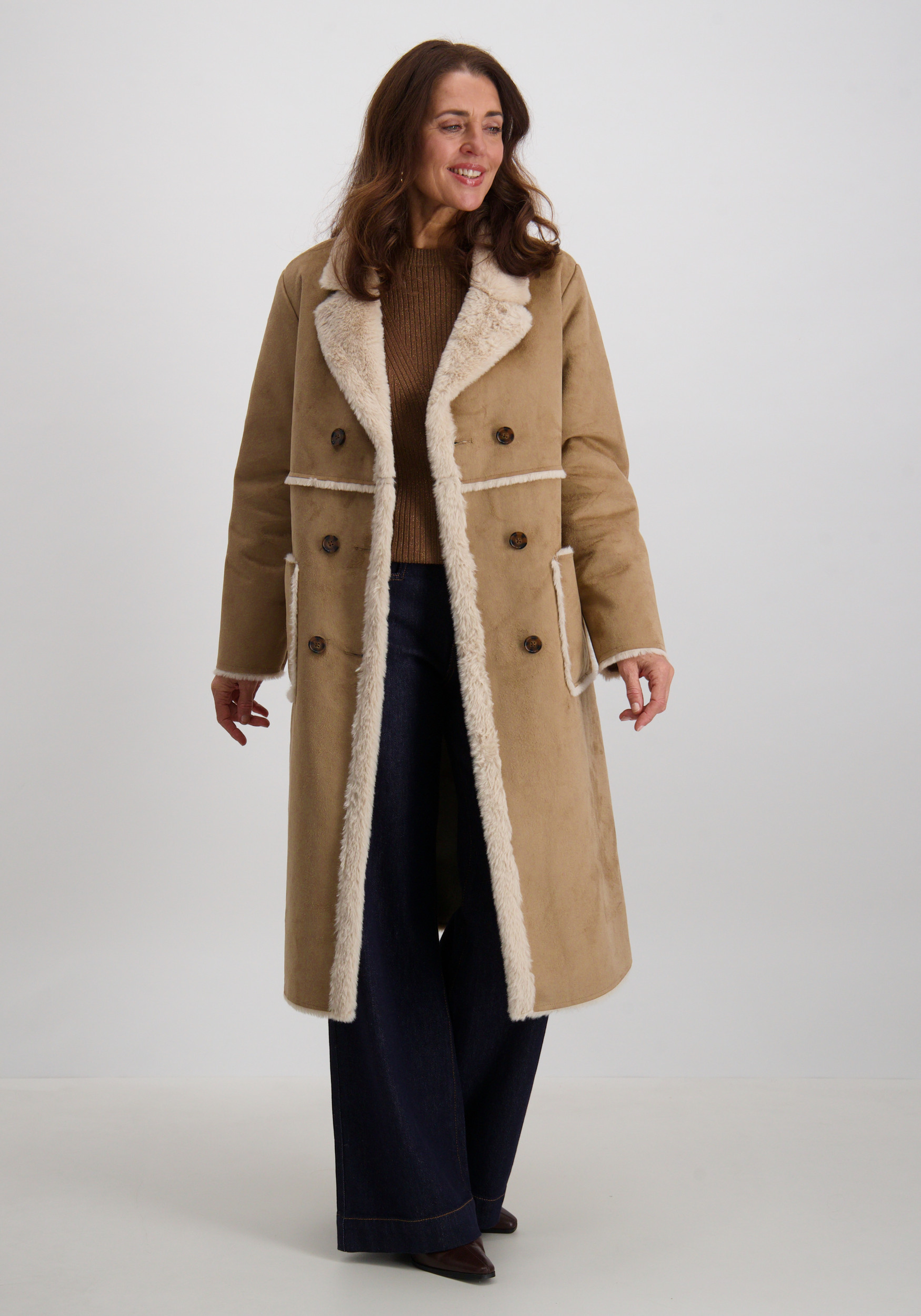 FREE|QUENT Jas Lamse 206470 Bruin