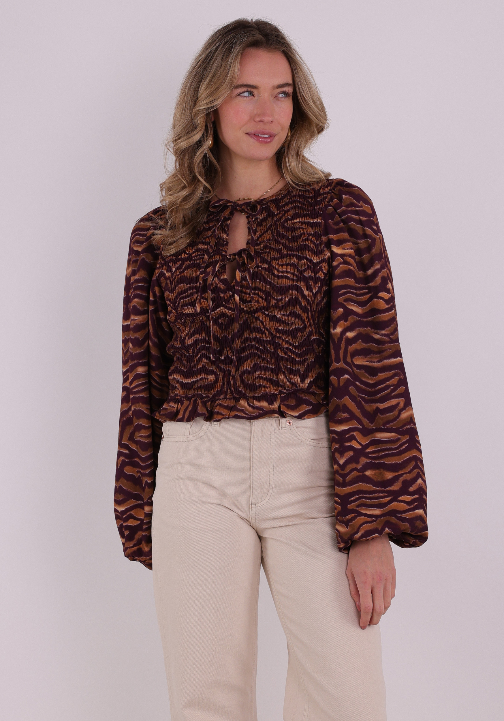 Harper & Yve Top Elin SS6P601 Bruin