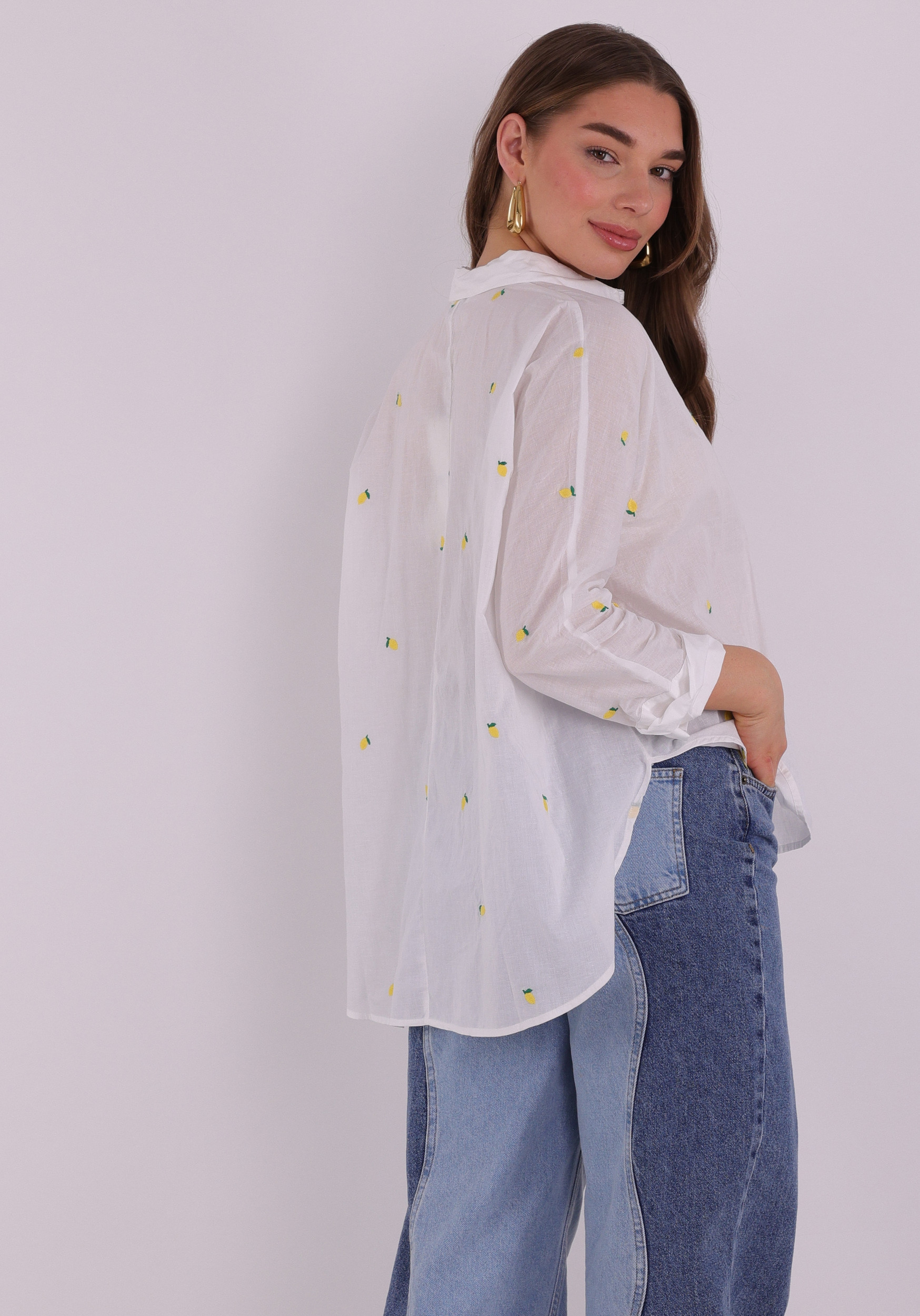 Only Blouse New lina grace 15283743 Wolwit-ecru