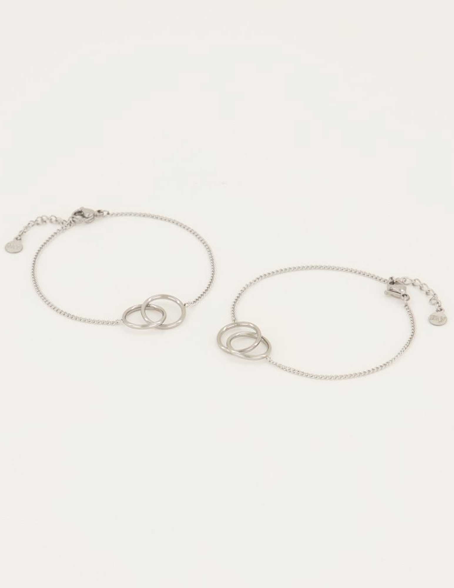 My Jewellery Forever connected armbanden set MJ05003 Zilver