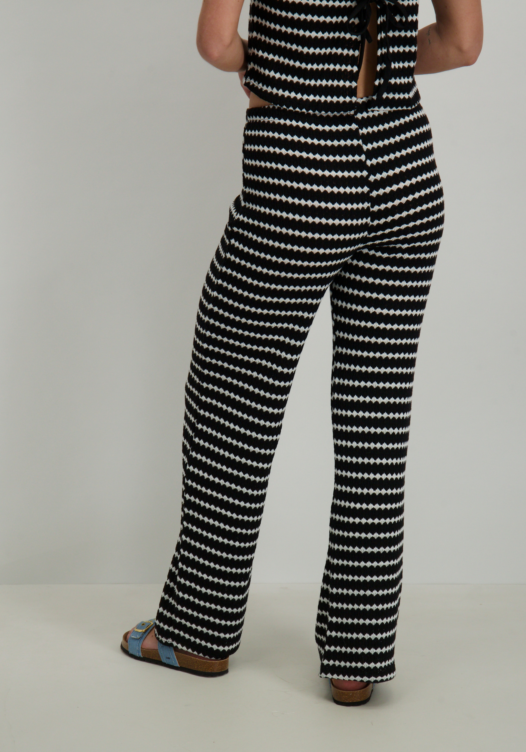 Only Broek Eva stripe 15348629 Zwart