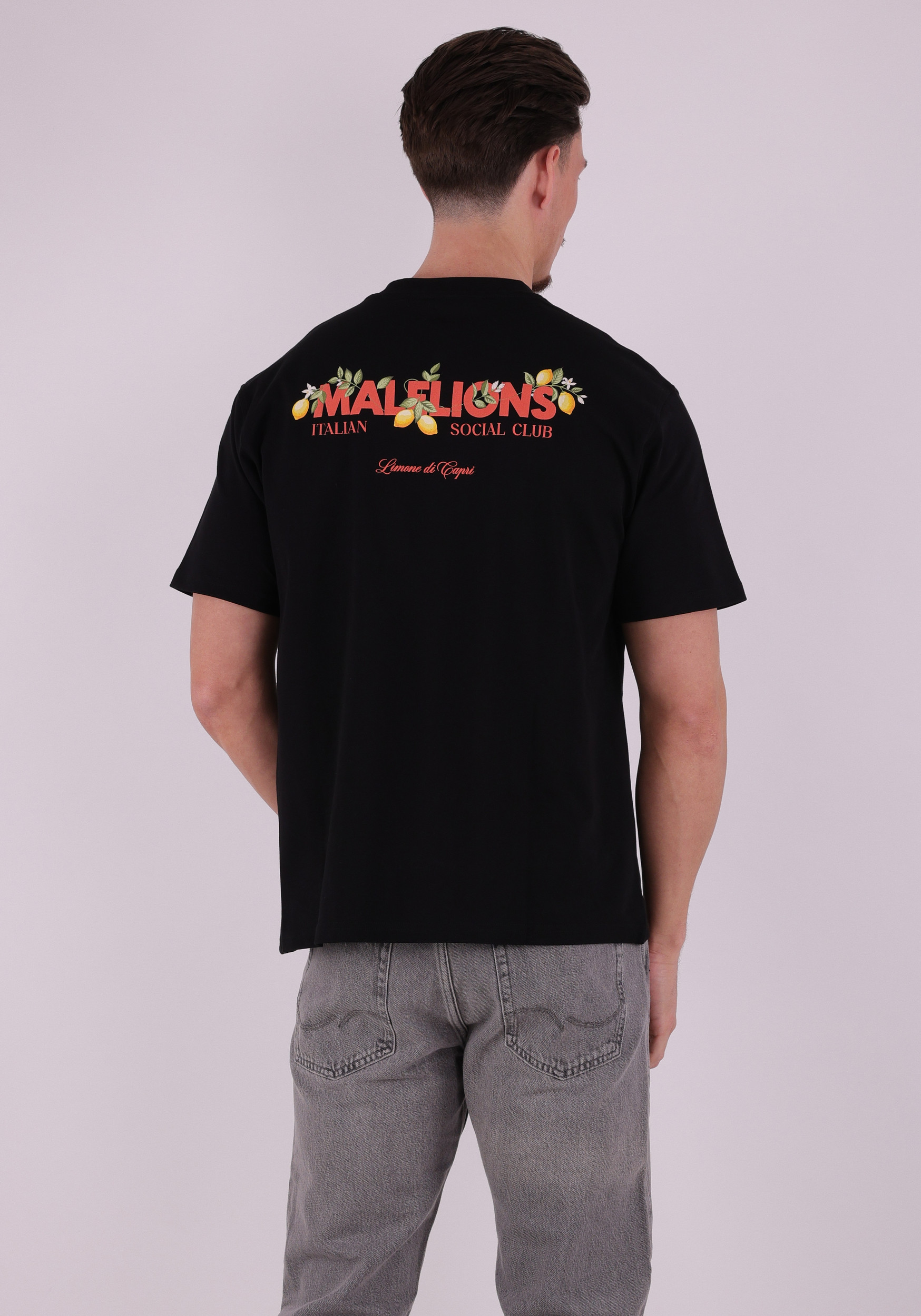 Malelions T-shirt Limone di capri MMC30026031 Zwart