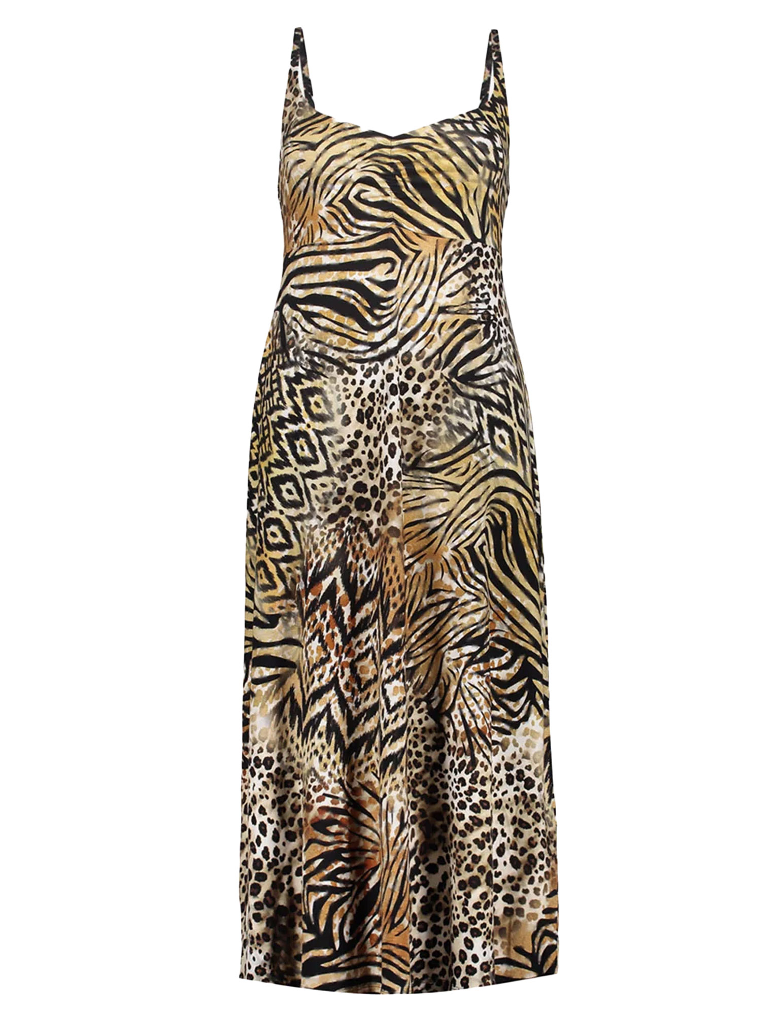 Geisha Jurk met all-over print 57360-60 NOA Donker bruin