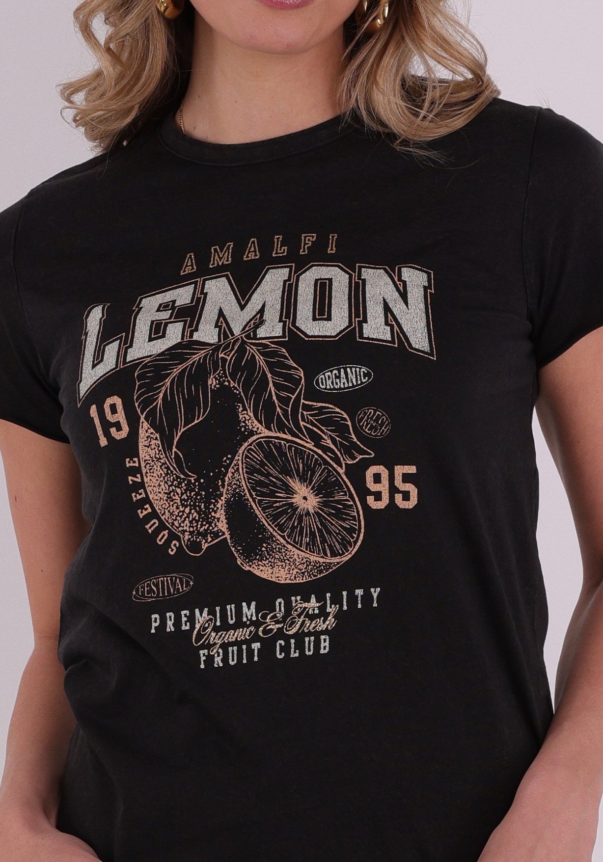 Only T-shirt Lucy 15215721 Antraciet