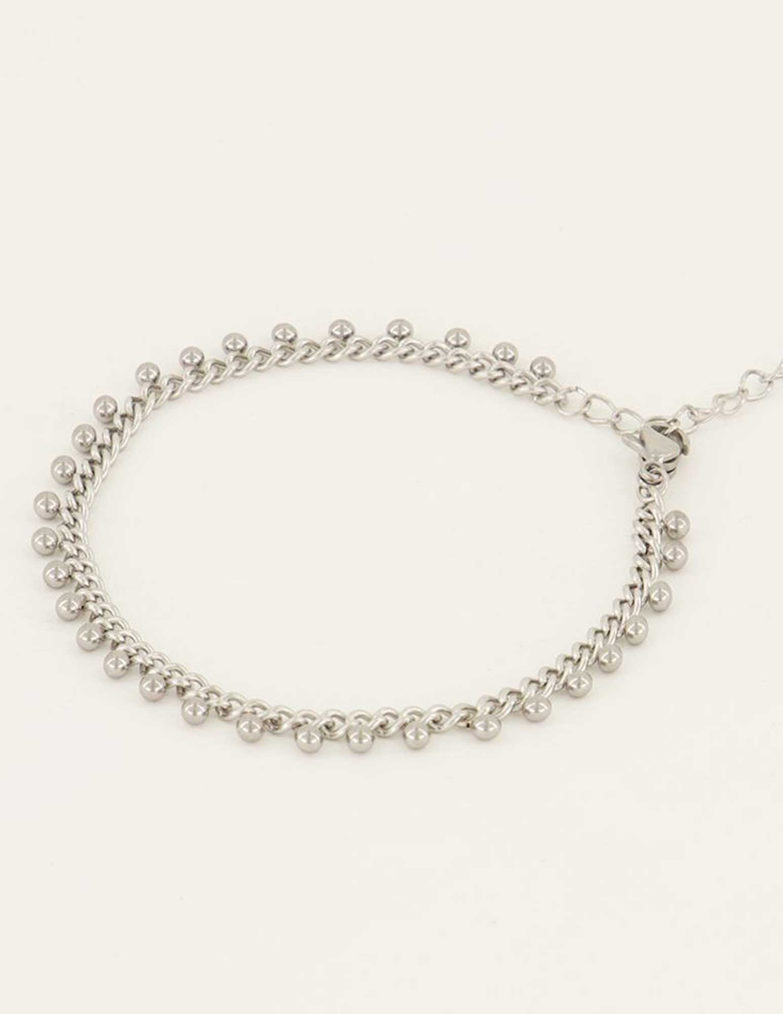 My Jewellery Schakelarmband met bolletjes MJ06812 Zilver