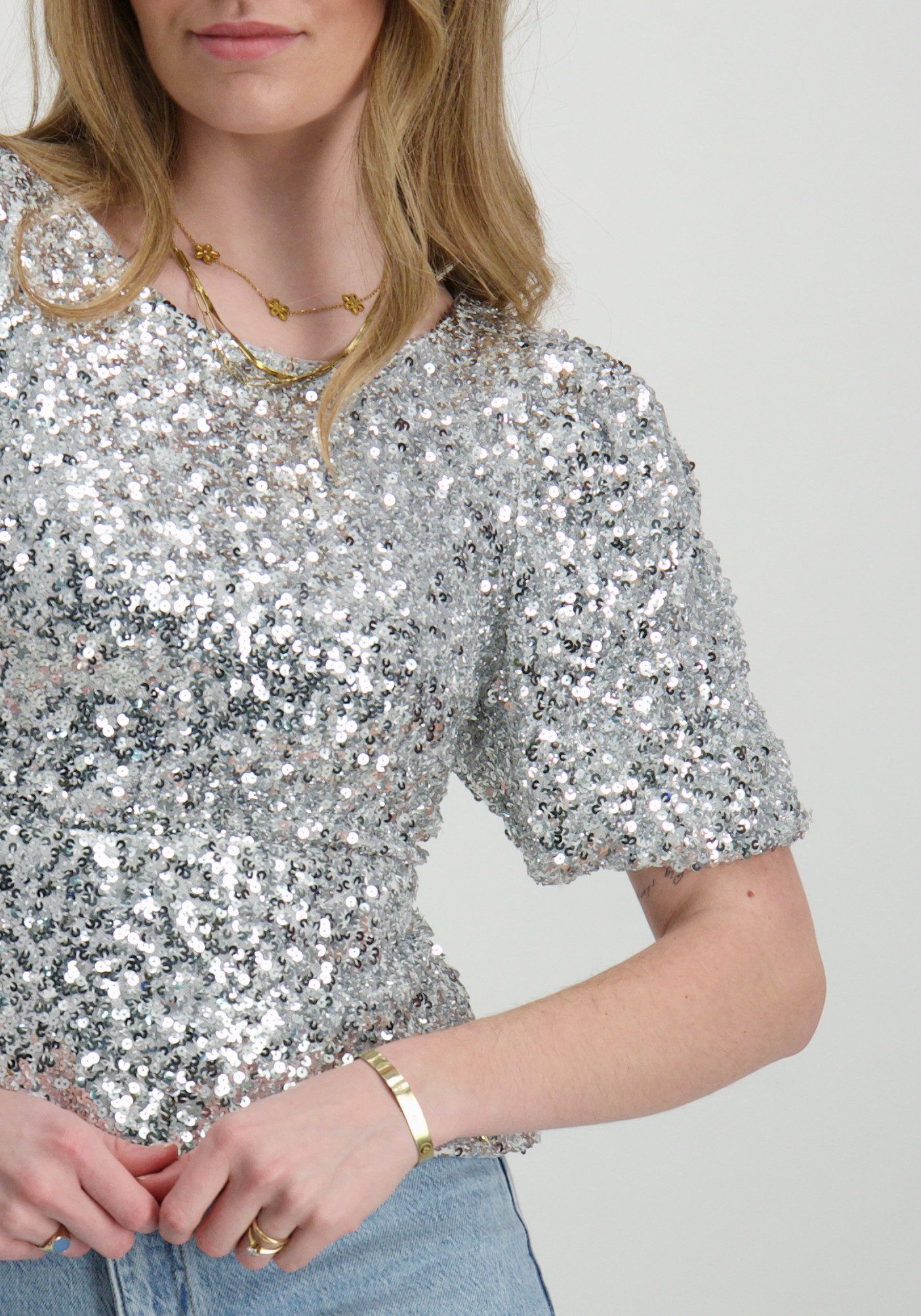 Harper & Yve Top Marsja DW24P603 Zilver