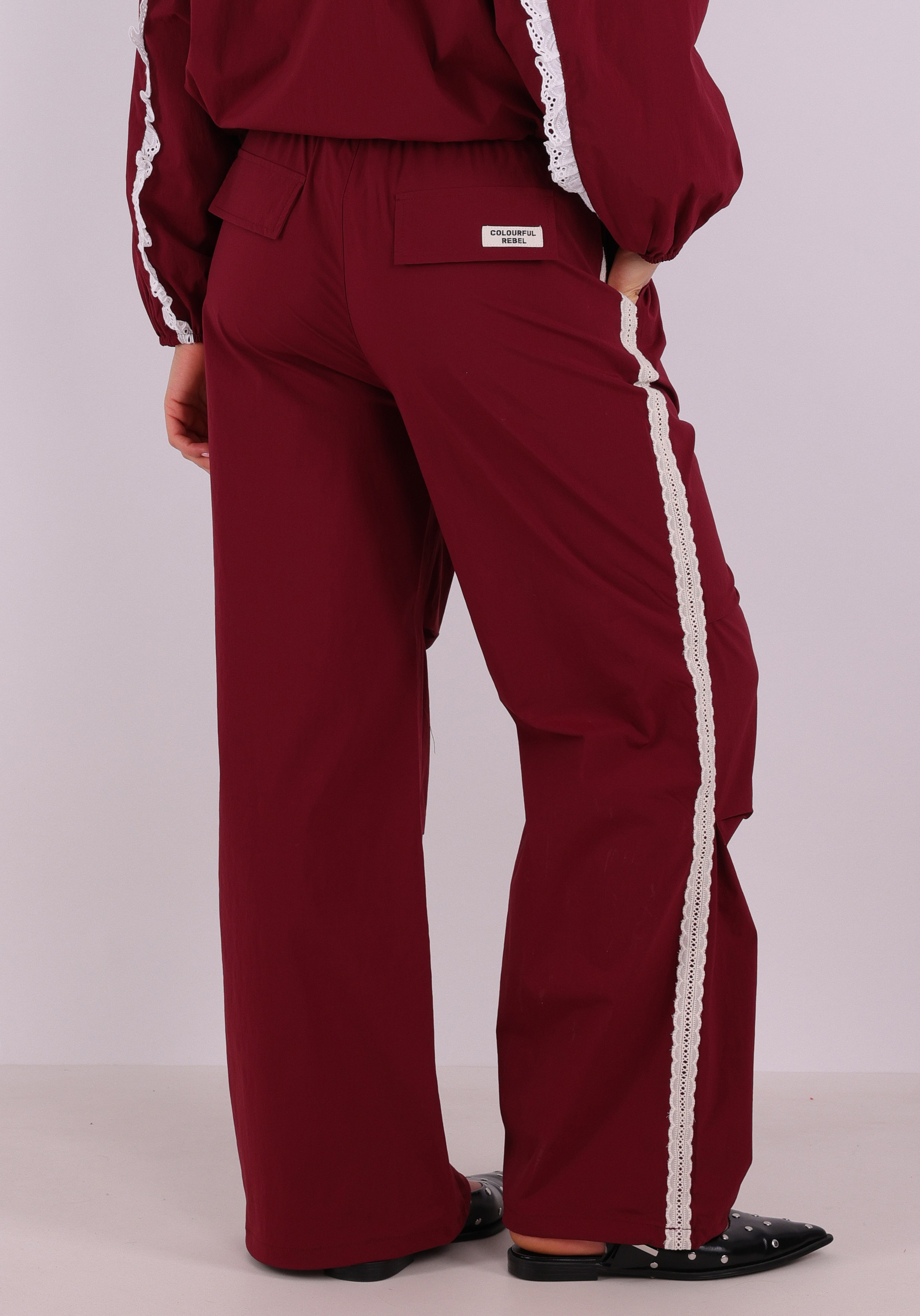 Colourful Rebel Broek Rose Crochet WP117662 Rood