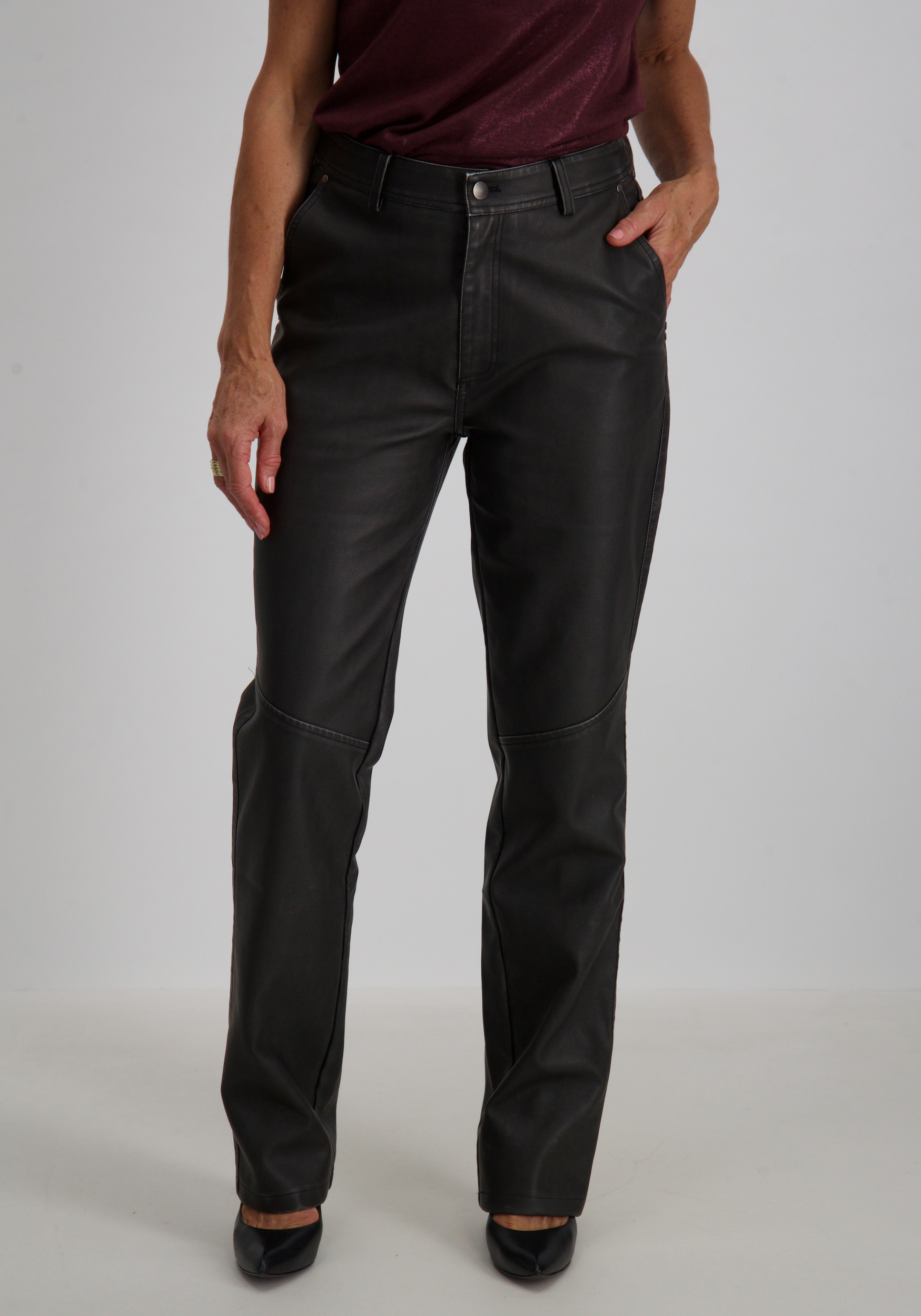 Aaiko BV Broek Jason Jason washed PU 756 Zwart