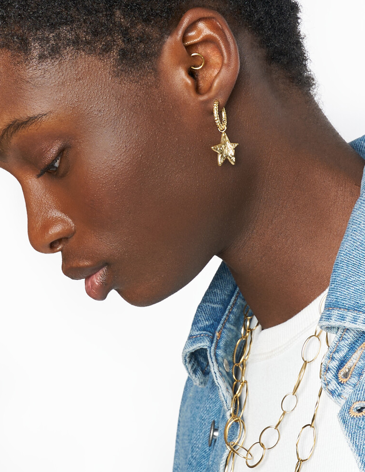 My Jewellery Bold oorringen met ster MJ14315 Goud