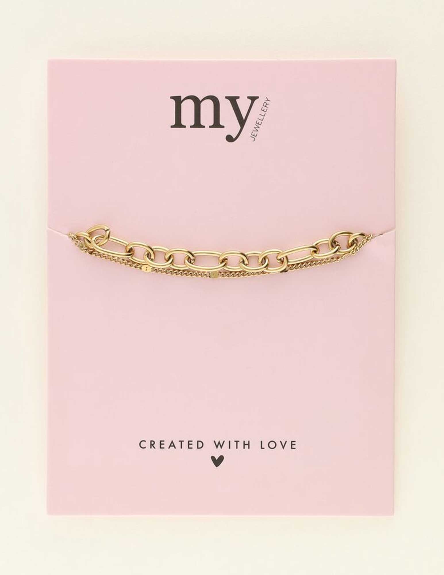 My Jewellery Dubbele schakelarmband MJ09413 Goud