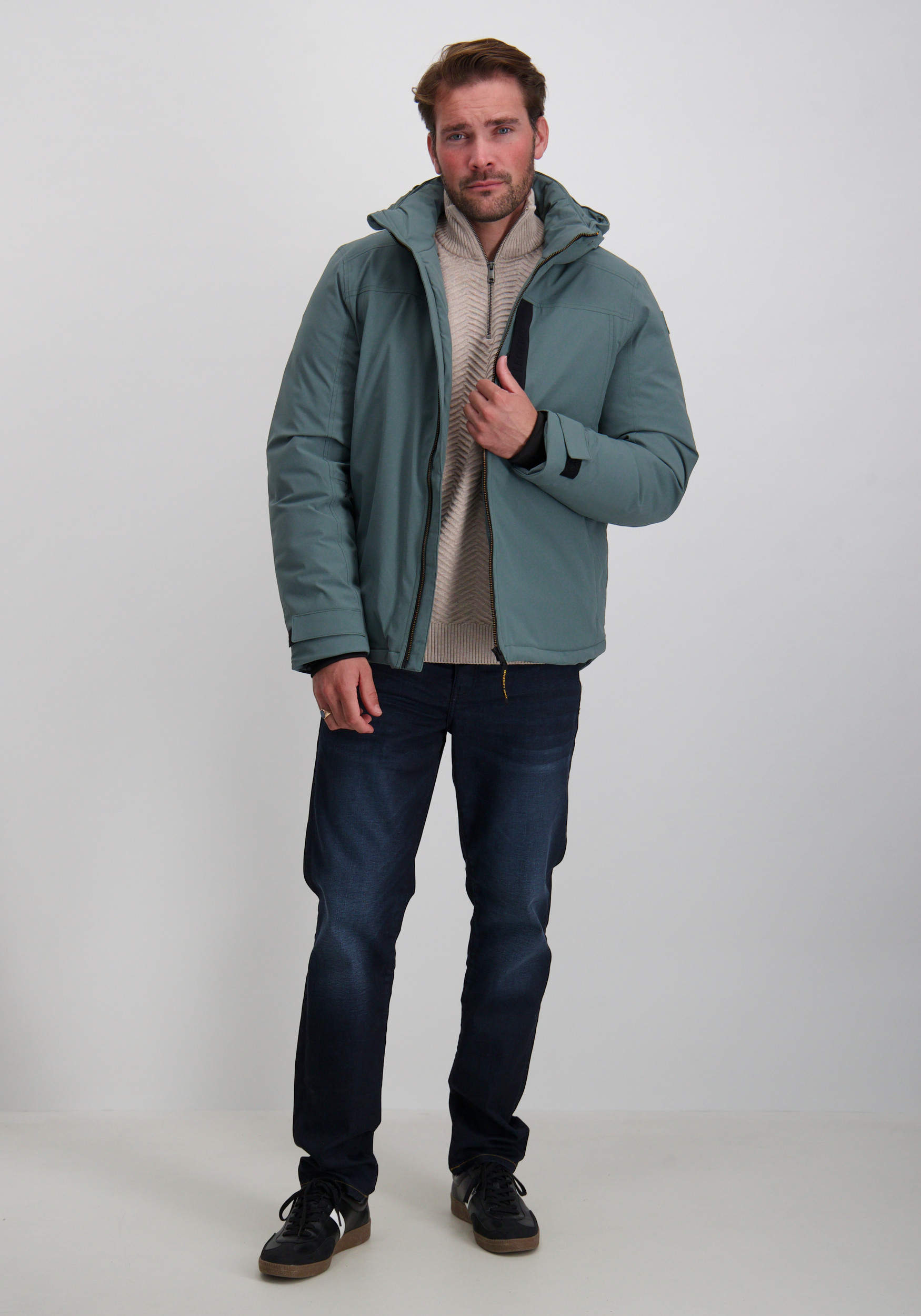 PME Legend Winterjas Crewcat PJA2508111 Midden groen