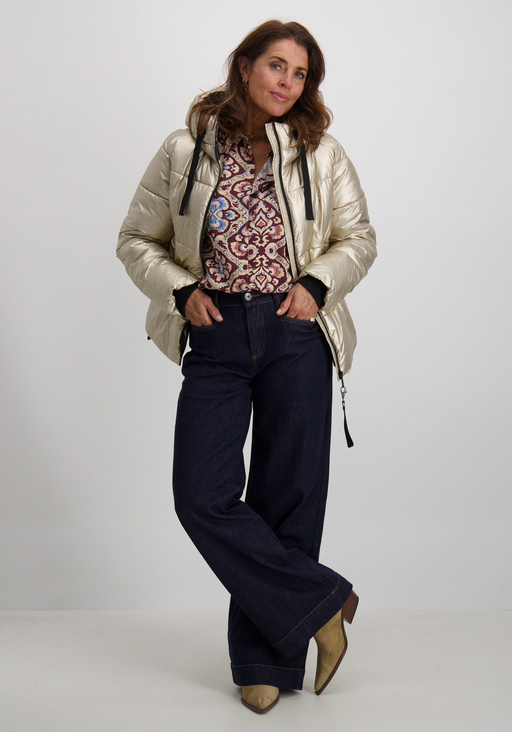 Geisha Winterjas metalic 58520-12 Goud