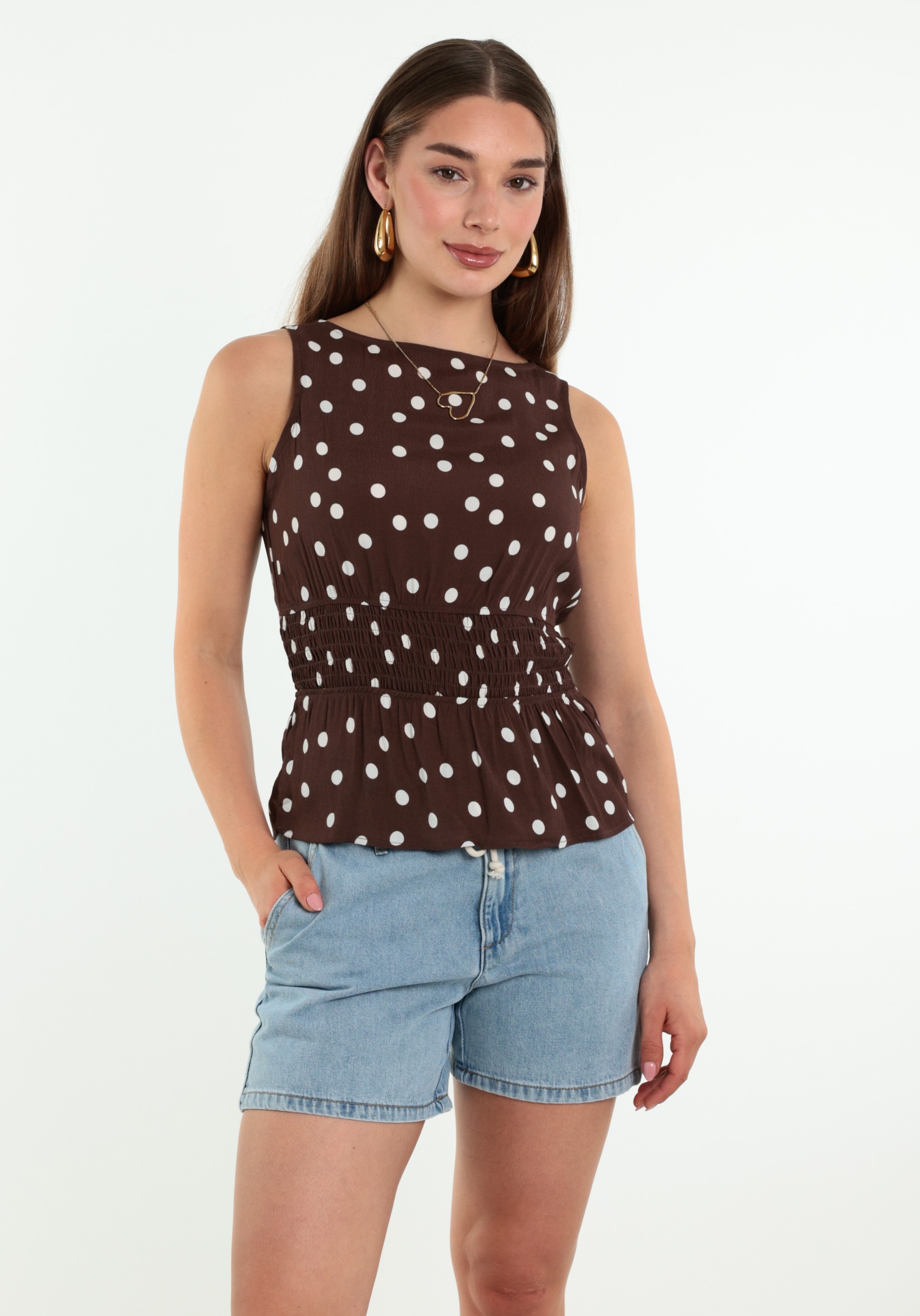 VERO MODA Top Elisa 10347963 Donker bruin