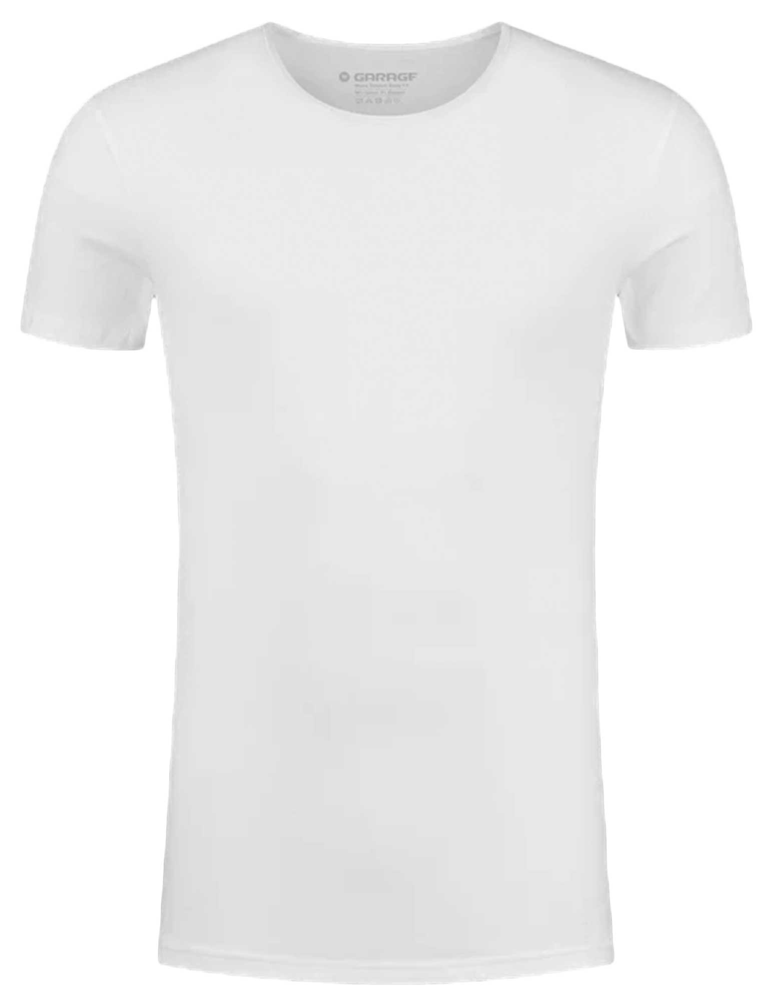 Garage T-shirt Bodyfit ronde hals 0201 Wit