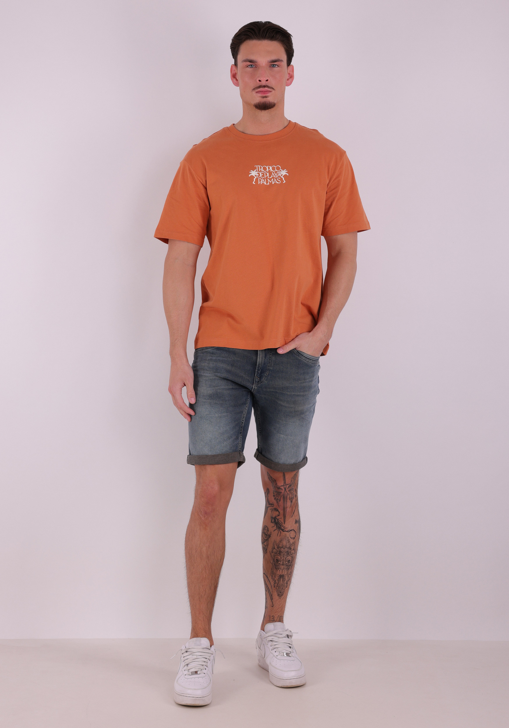 ONLY & SONS T-shirt Malik Tropico 22037482 Oranje